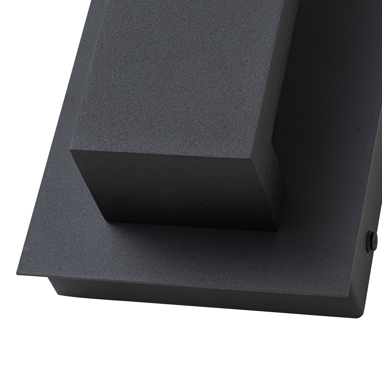 Glowlings 1-Light Modern Rectangular Matte Black LED Outdoor Wall Sconce