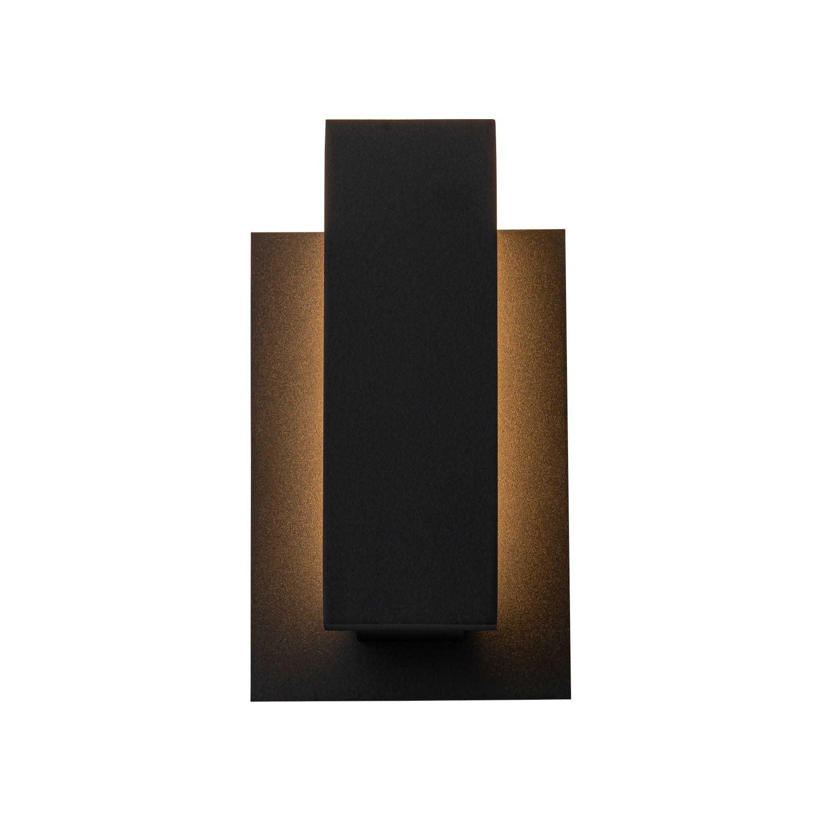 Glowlings 1-Light Modern Rectangular Matte Black LED Outdoor Wall Sconce