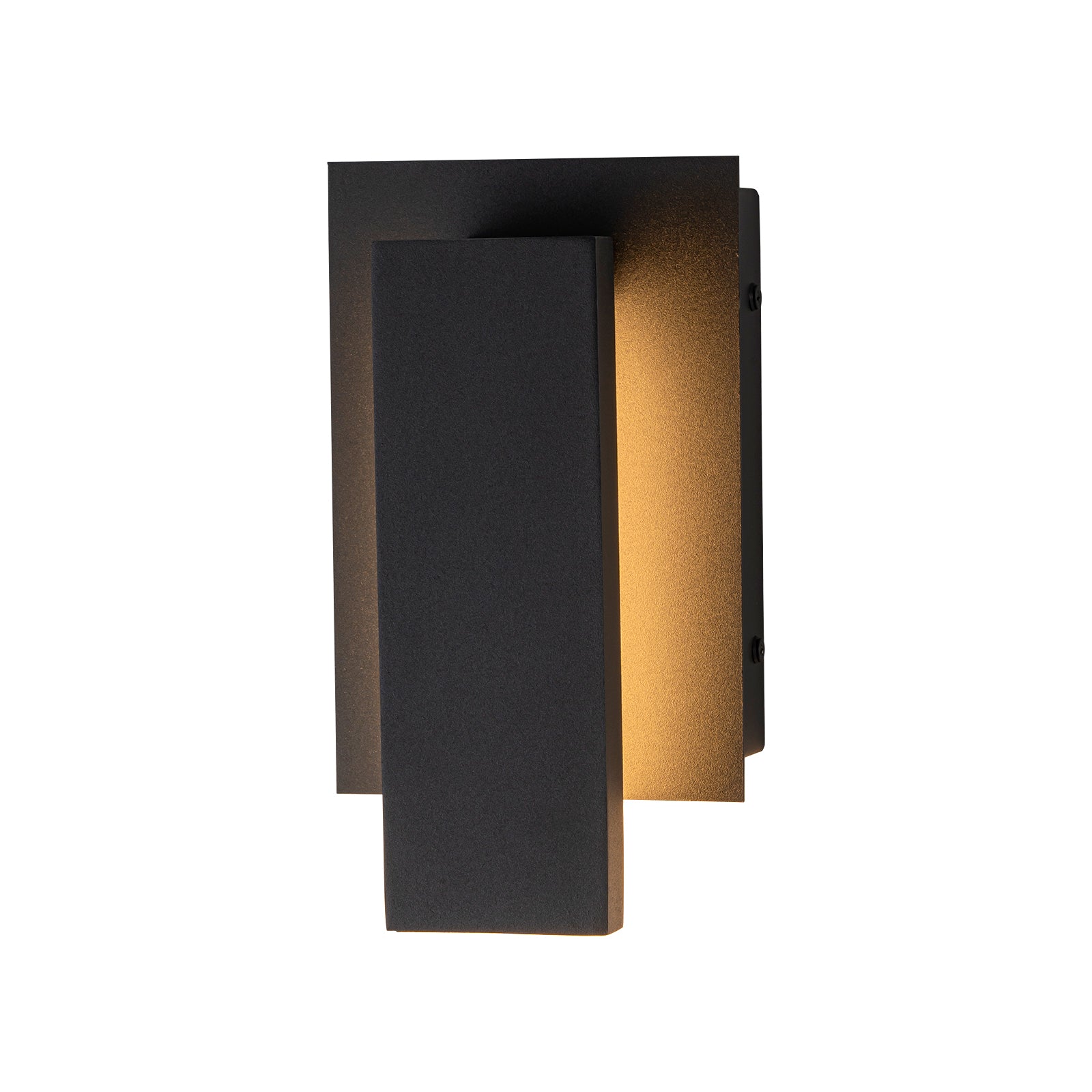 Glowlings 1-Light Modern Rectangular Matte Black LED Outdoor Wall Sconce