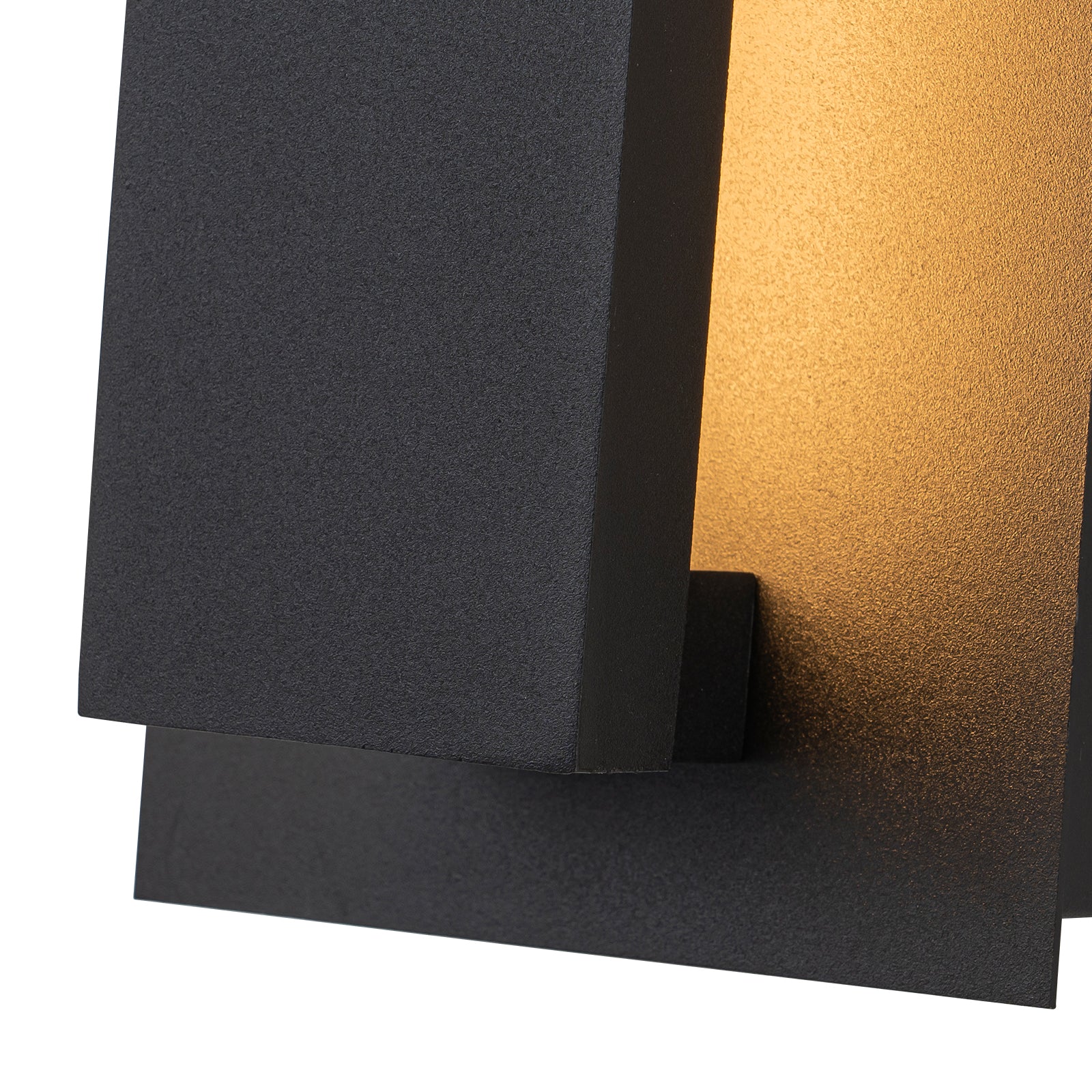 Glowlings 1-Light Modern Rectangular Matte Black LED Outdoor Wall Sconce