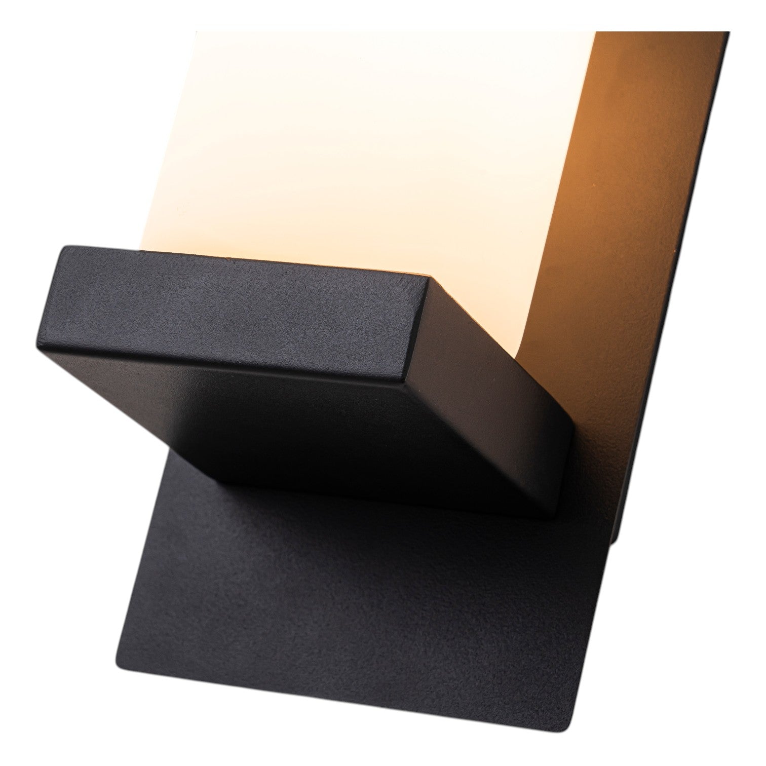 Glowlings 1-Light Modern Matte Black Wall Sconce with Cylinder Frosted Glass Shade