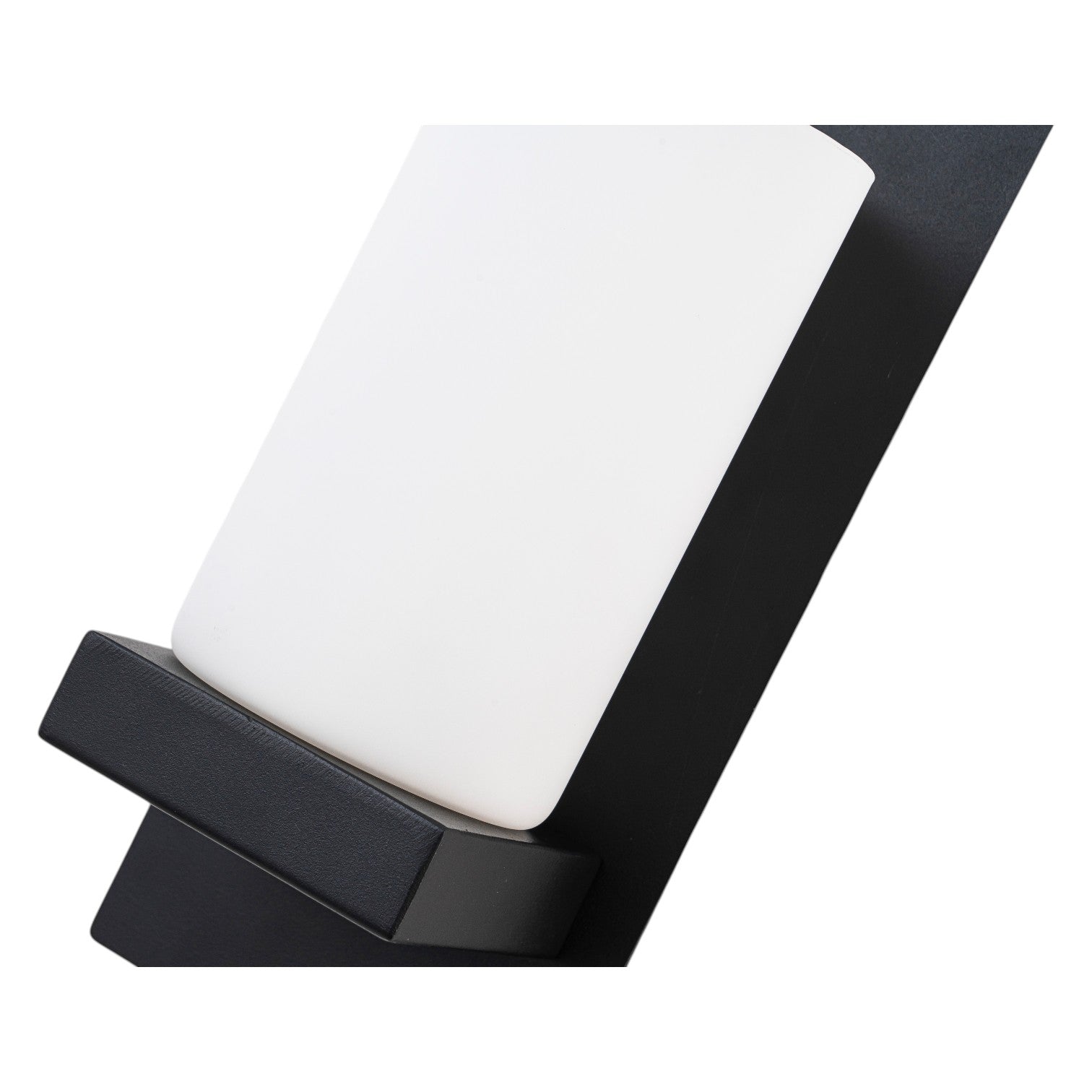 Glowlings 1-Light Modern Matte Black Wall Sconce with Cylinder Frosted Glass Shade