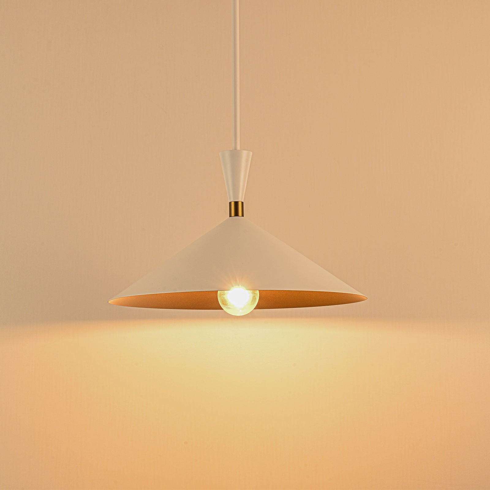 Glowlings 1-Light Modern 15"Wide Metal Cone Dome Pendant Light