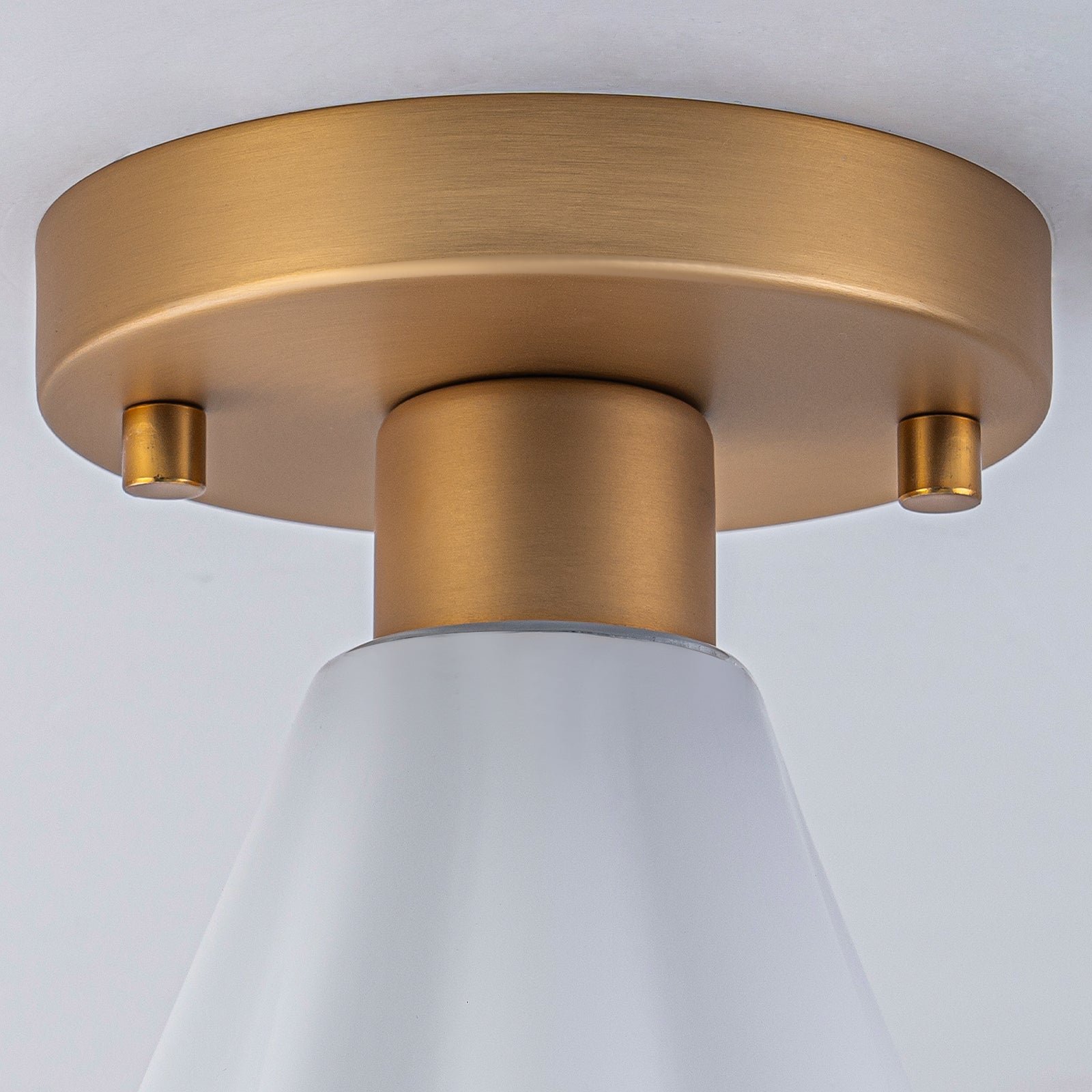 Glowlings 1-Light Modern Opal Glass Cone Flower Flush Mount Ceiling Light