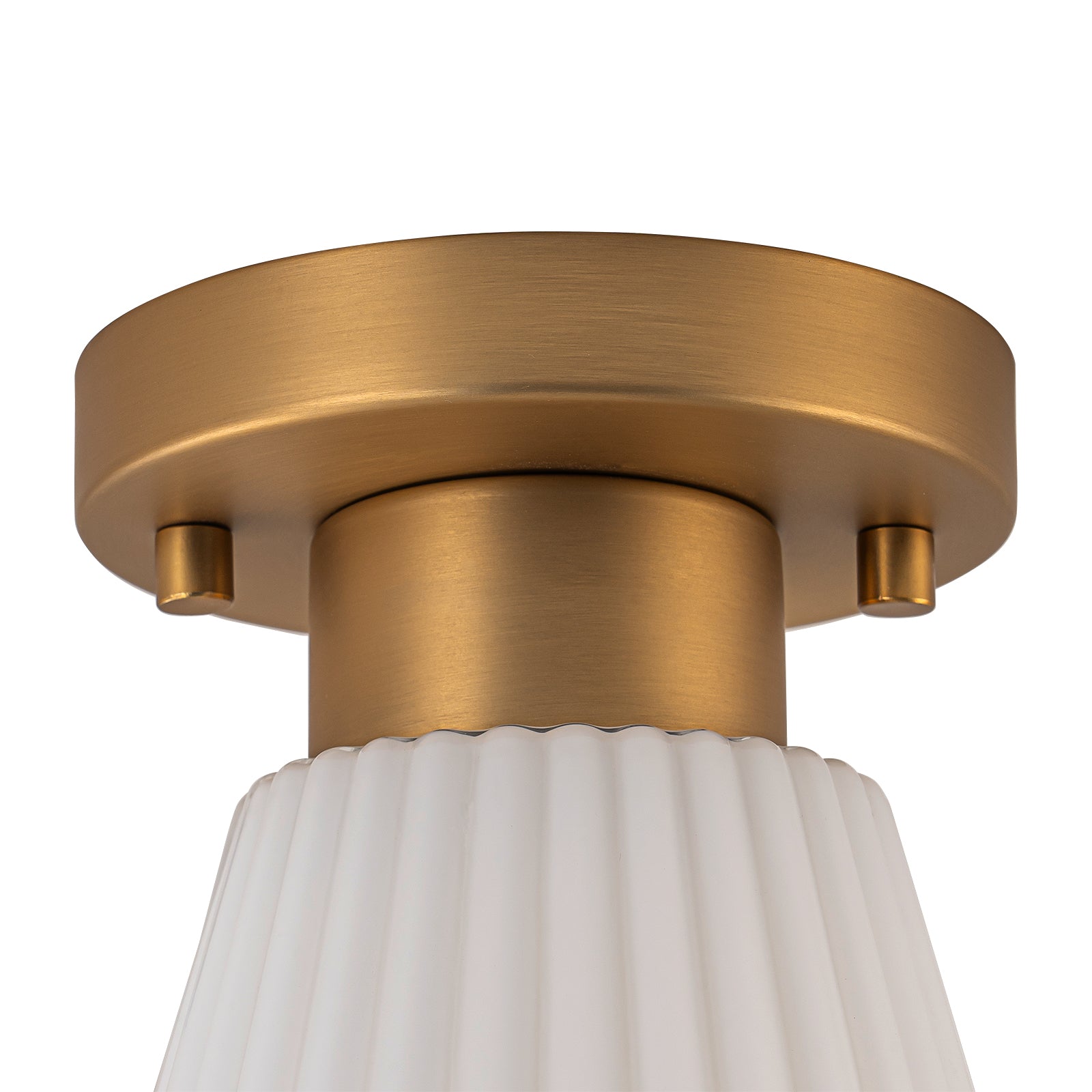 Glowlings 1-Light Modern Opal Glass Cone Flower Flush Mount Ceiling Light