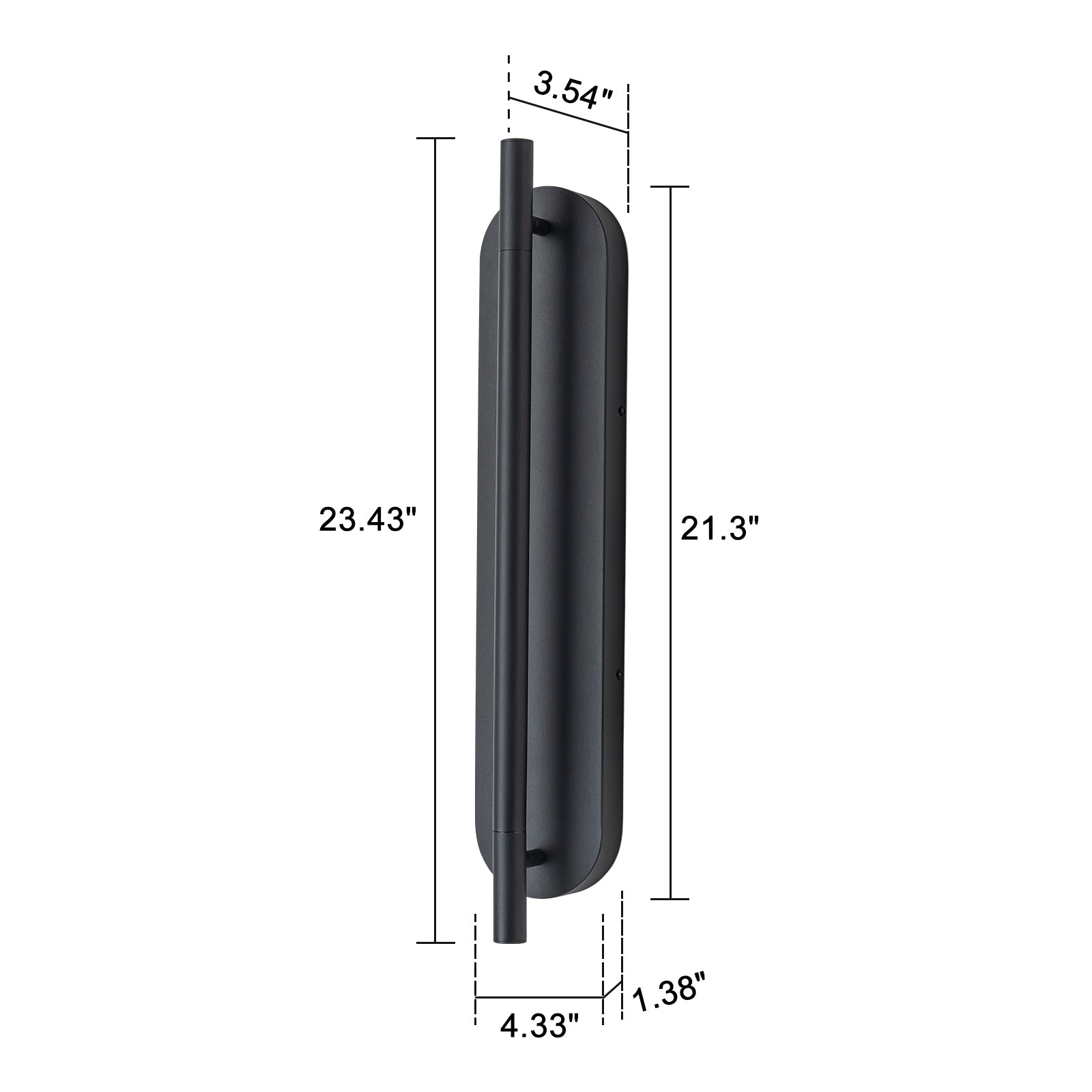 Glowlings 1-Light Modern 350° Rotatable 3000K Matte Black LED Wall Sconce
