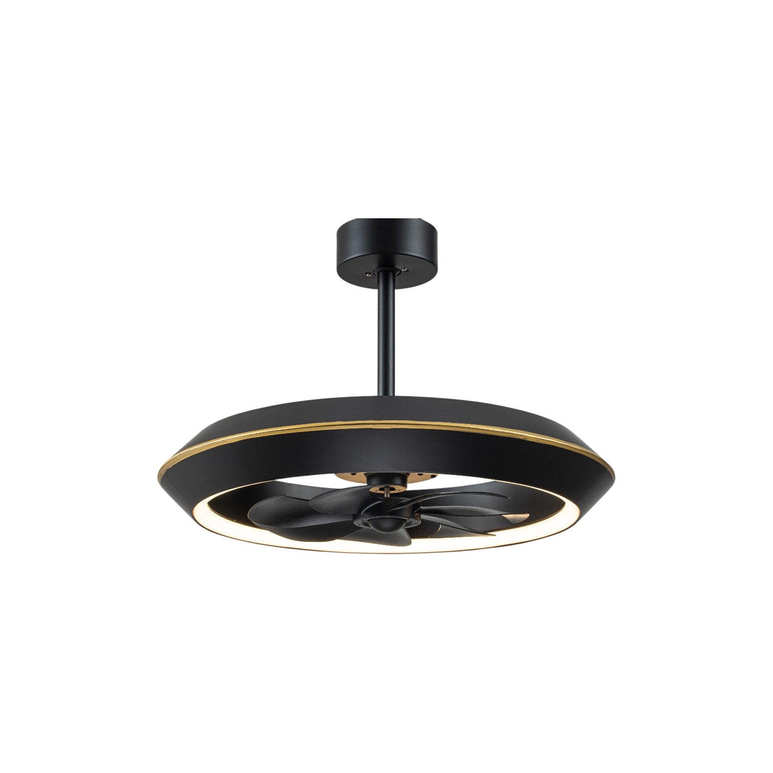 Glowlings 1-Light Modern Stepless Dimming Ring LED Ceiling Fan with Light Remote Control