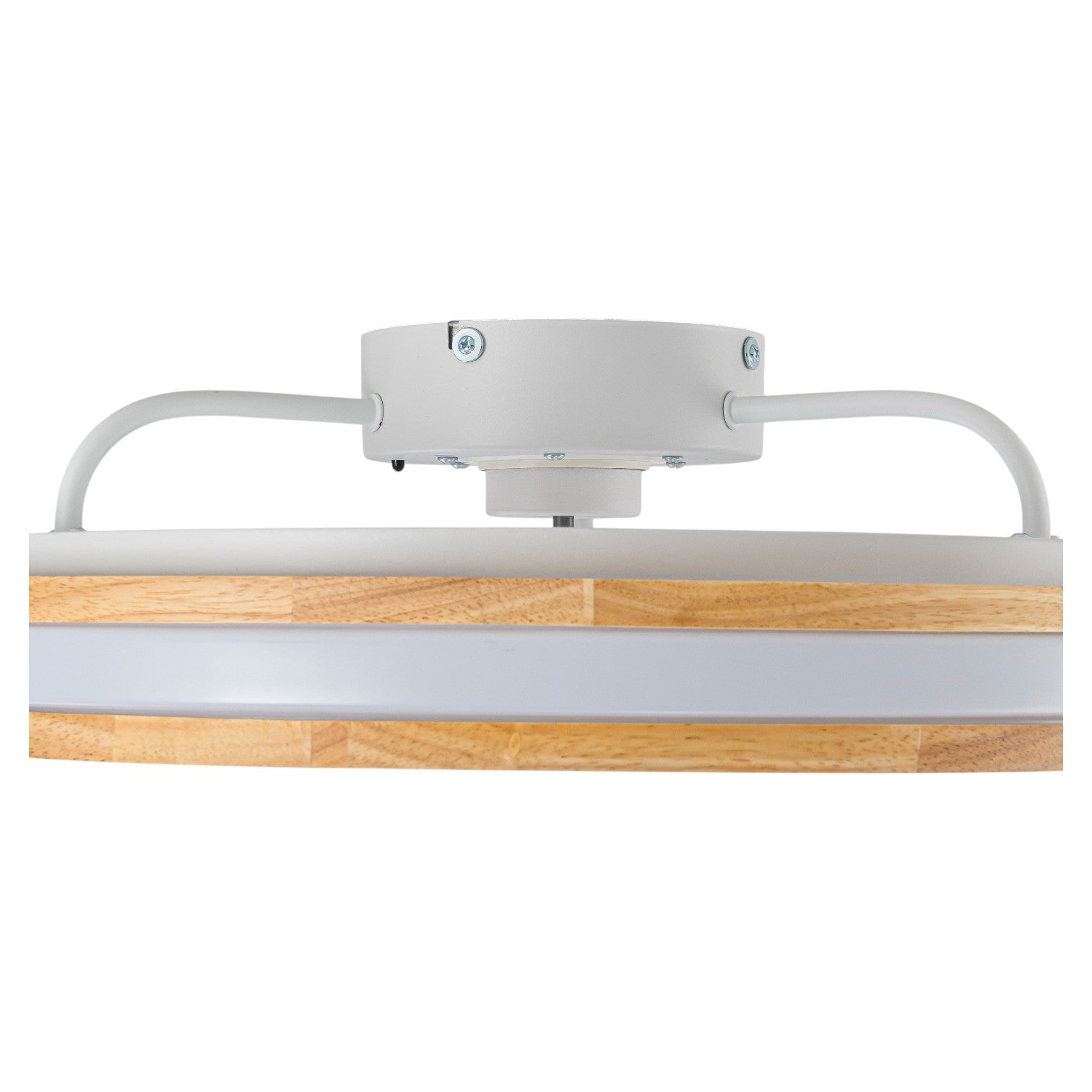 Glowlings 1-Light Natural Wood Grain Low Profile LED Ceiling Fan with Light Fandelier with Remote