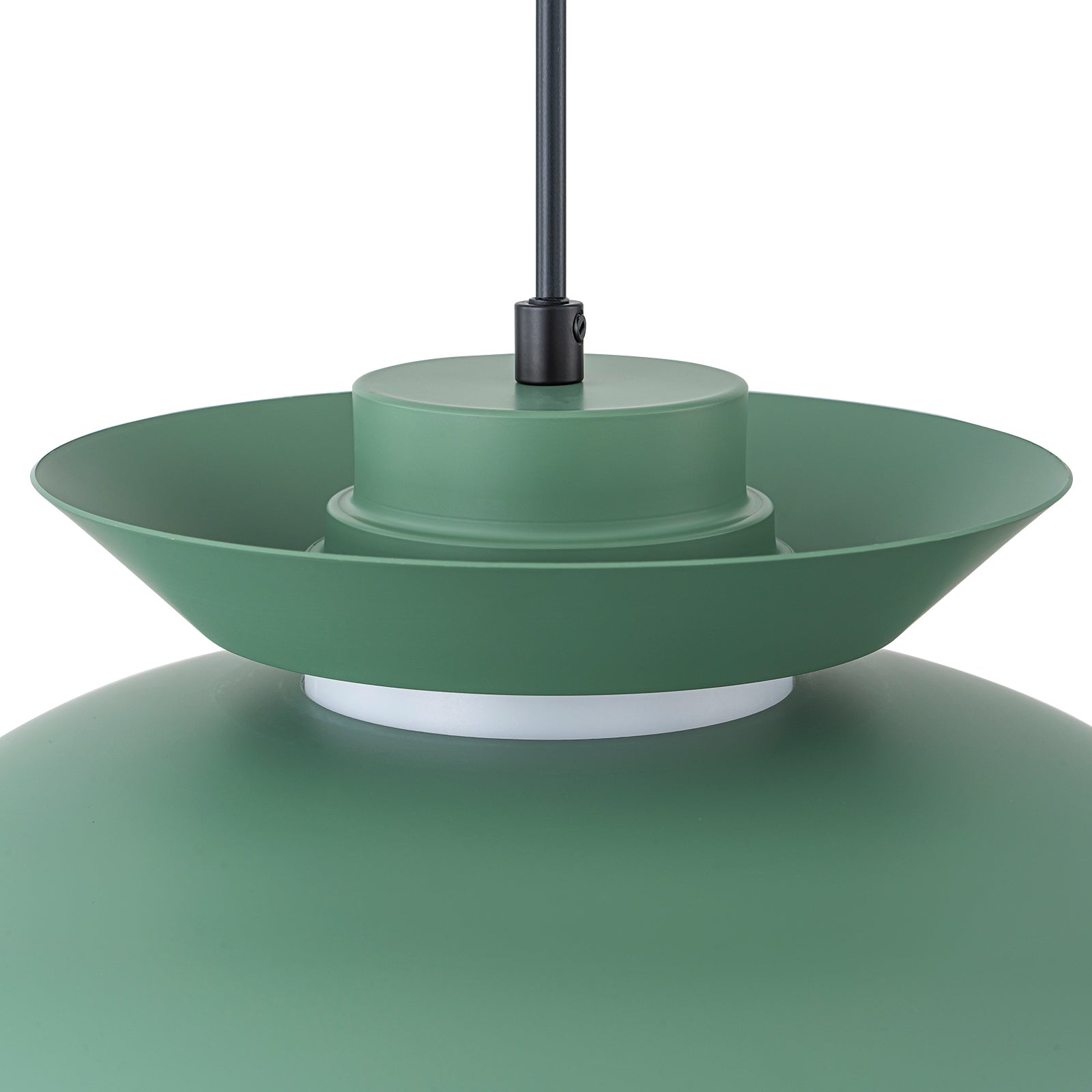 Glowlings 1-Light Nordic Industrial 14"Wide Macaron Green Dome Pendant Light