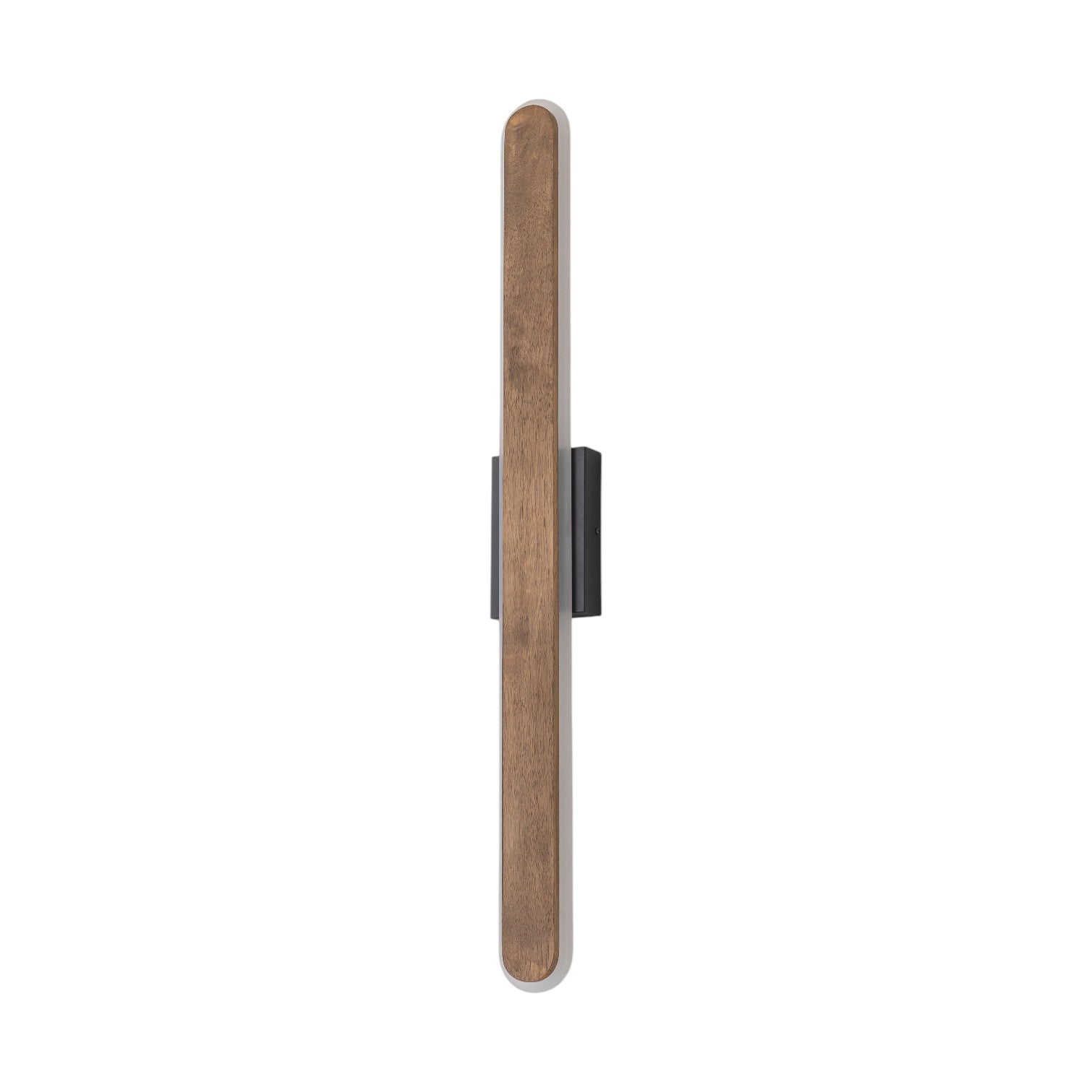 Glowlings 1-Light Organic Modern 36"High Wooden Walnut Finish Linear LED Wall Sconce