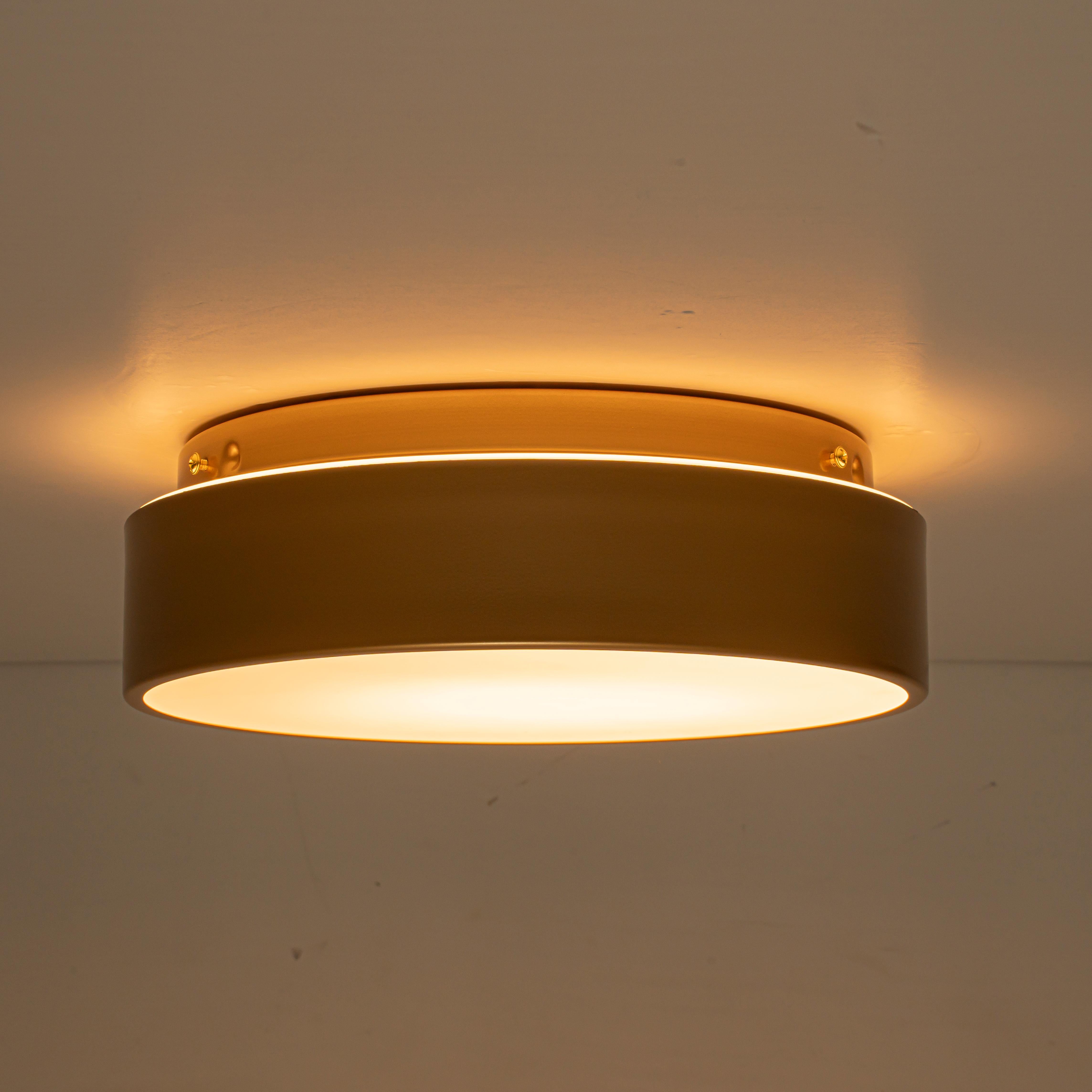 Glowlings 1-Light Modern 11"Wide Black/Warm Satin Gold Round Opal Glass LED Flush Mount with 5-CCT Selectable Switch