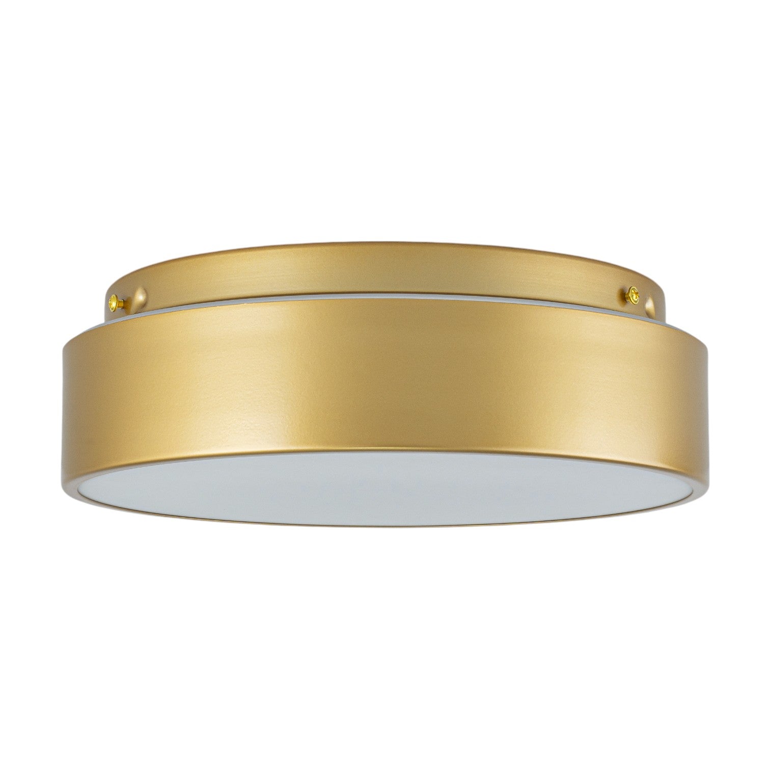 Glowlings 1-Light Modern 11"Wide Black/Warm Satin Gold Round Opal Glass LED Flush Mount with 5-CCT Selectable Switch
