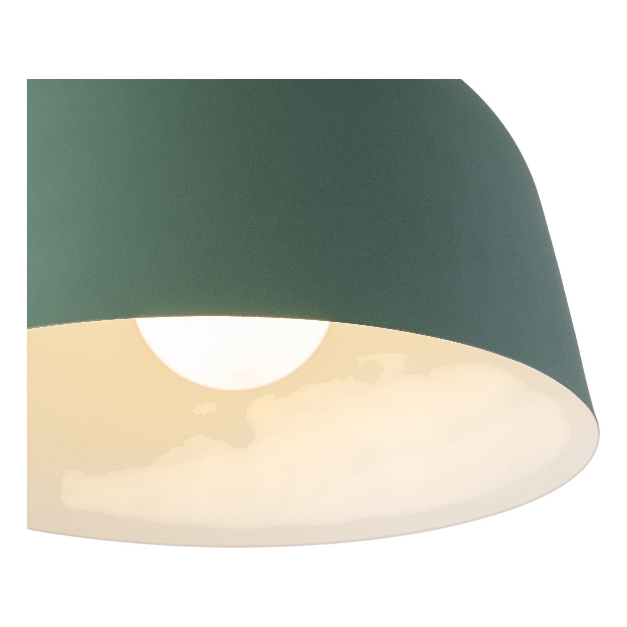 Glowlings 1-Light Modern 11"Wide Blue/Green Small Dome Wood Flush Mount Celiling Light