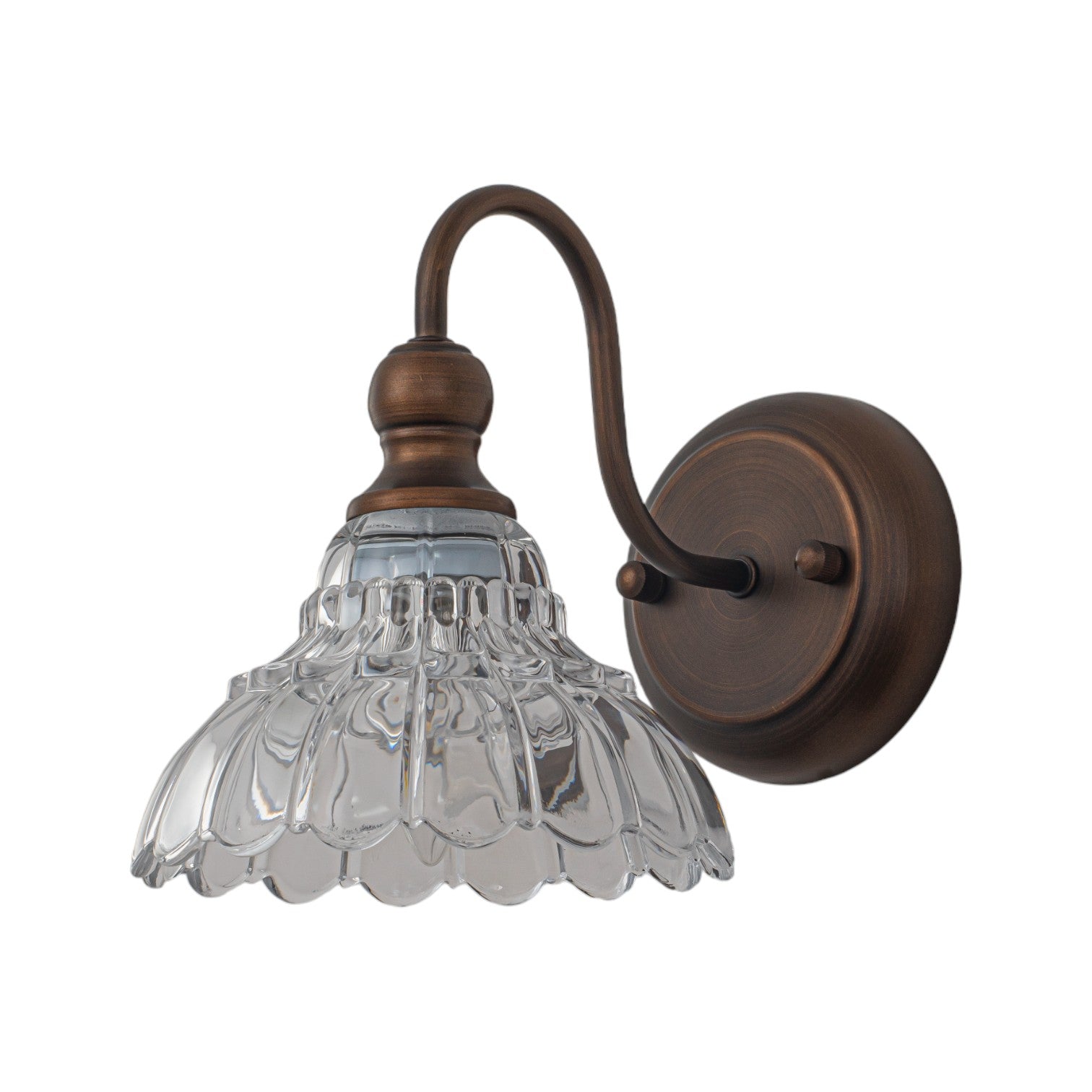 Glowlings 3/4-flammige Badezimmer-Waschtischleuchte im Vintage-Stil, Antik-Bronze, Glas, blumenförmig, über dem Spiegel