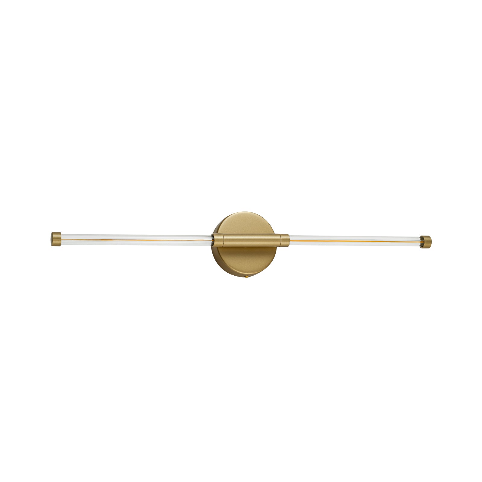 Glowlings 2-Light Brass Clear Glass LED Bathroom Vanity Light Wall Sconce
