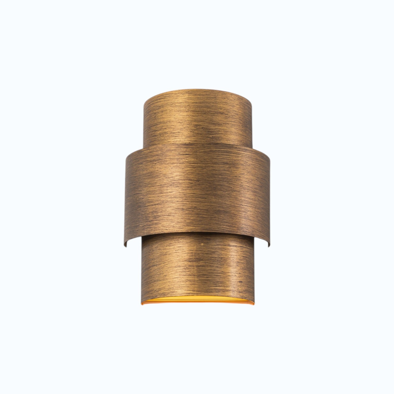 Glowlings 2-light Industrial Metal Tiered Brushed Brass Wall Sconce