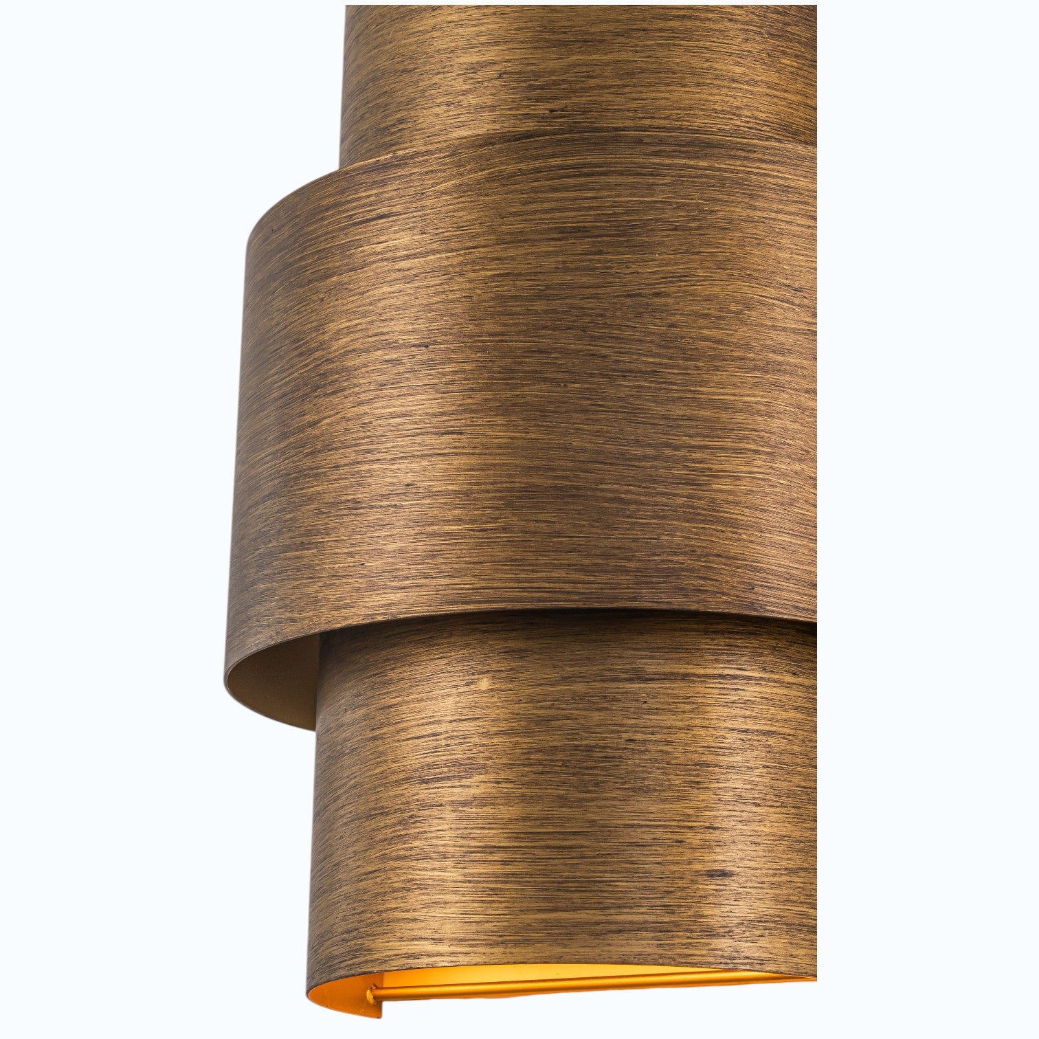 Glowlings 2-light Industrial Metal Tiered Brushed Brass Wall Sconce