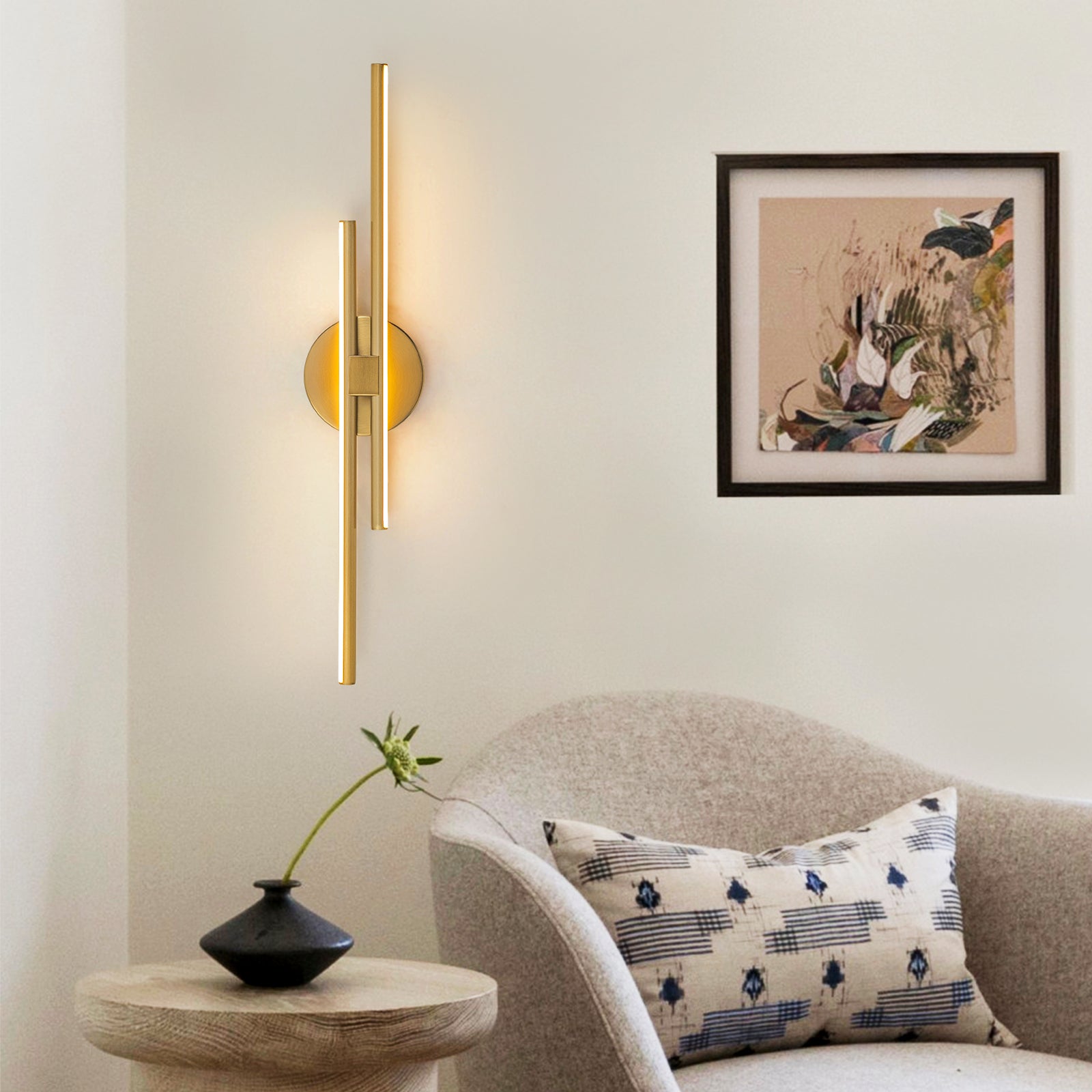 Glowlings Modern 2-Light 24"Wide Led Wall Sconce Bath Vanity Light Picture Light