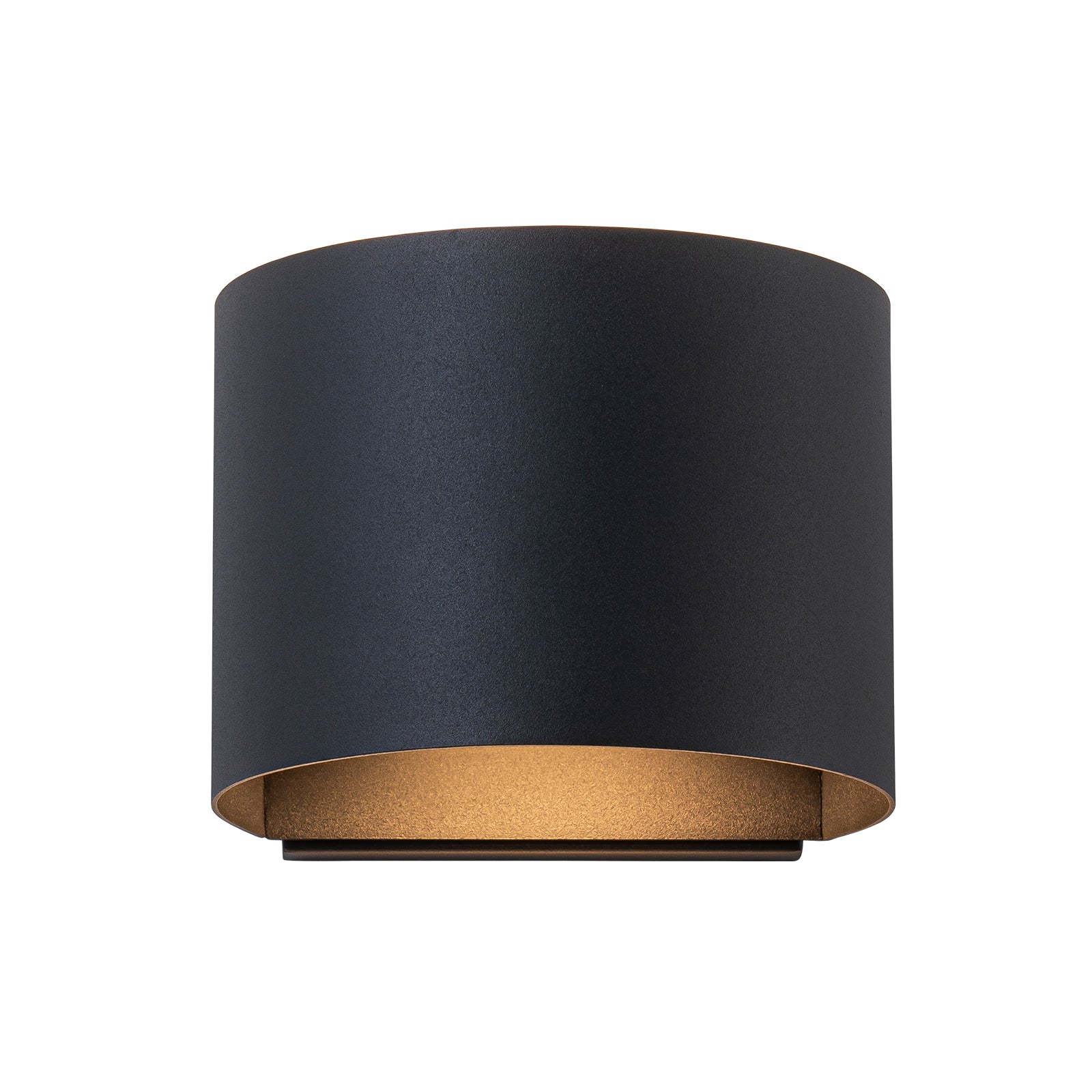 Glowlings 2-Light Modern 5"High Matte Black IP54 Cylinder Small LED Outdoor Wall Sconce