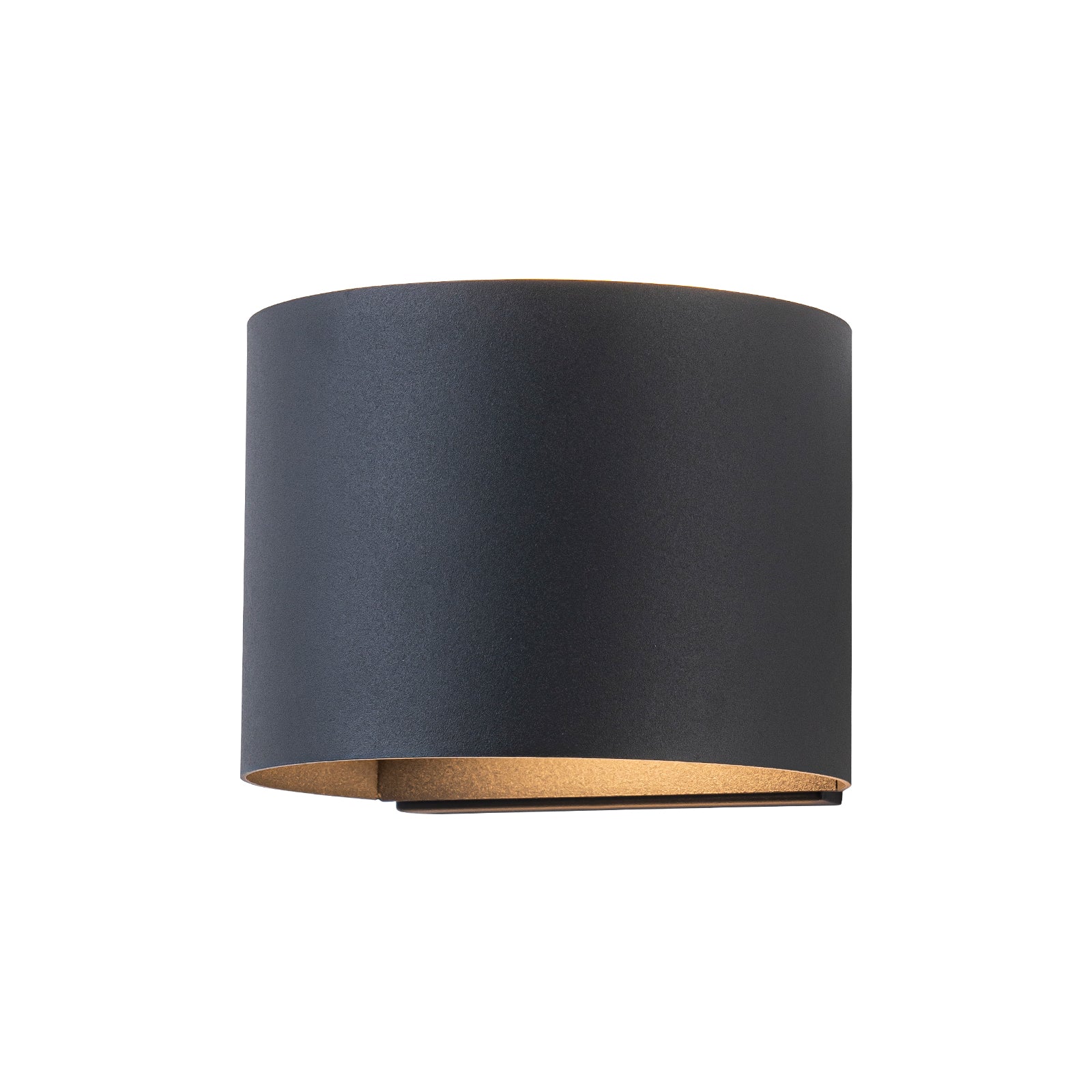 Glowlings 2-Light Modern 5"High Matte Black IP54 Cylinder Small LED Outdoor Wall Sconce