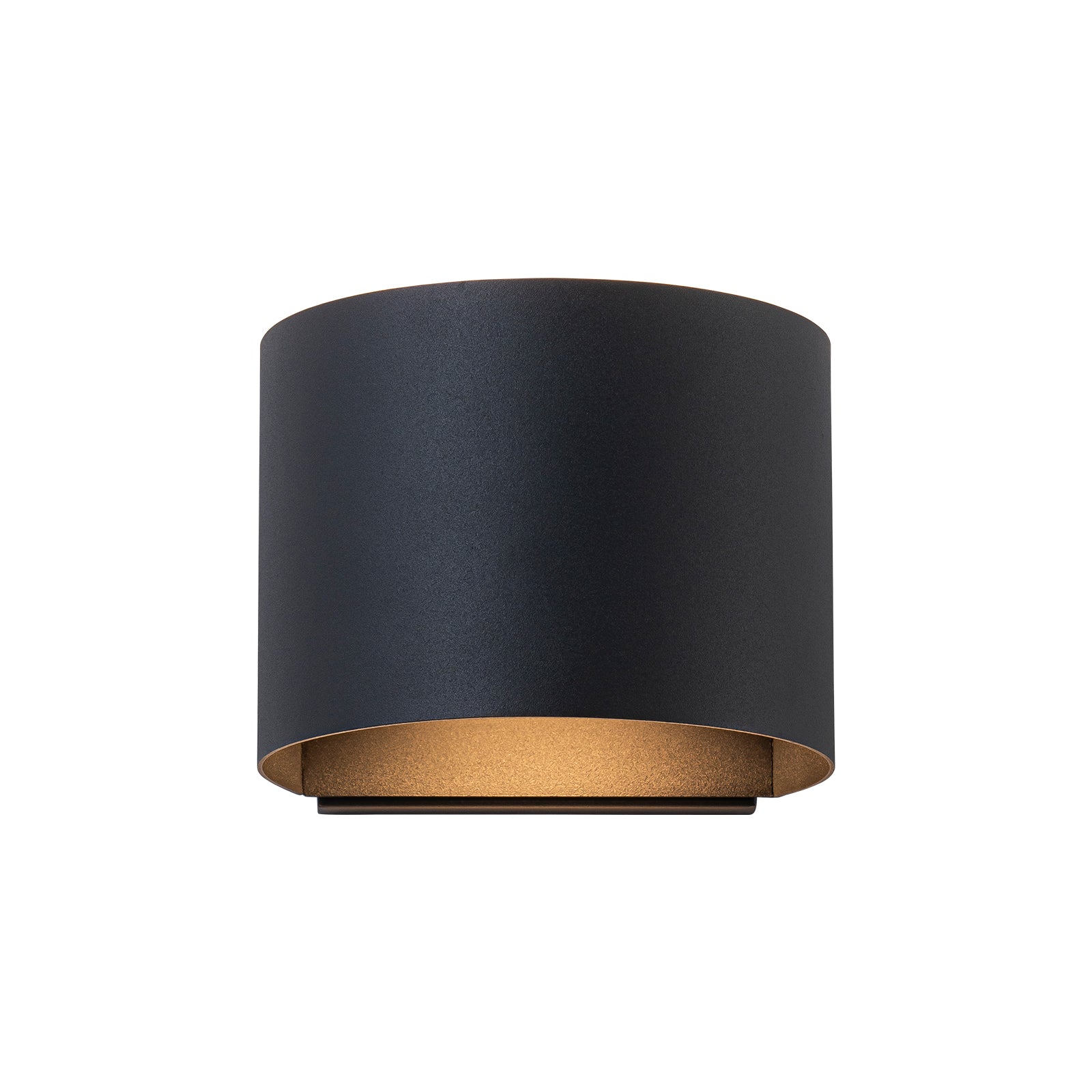 Glowlings 2-Light Modern 5"High Matte Black IP54 Cylinder Small LED Outdoor Wall Sconce