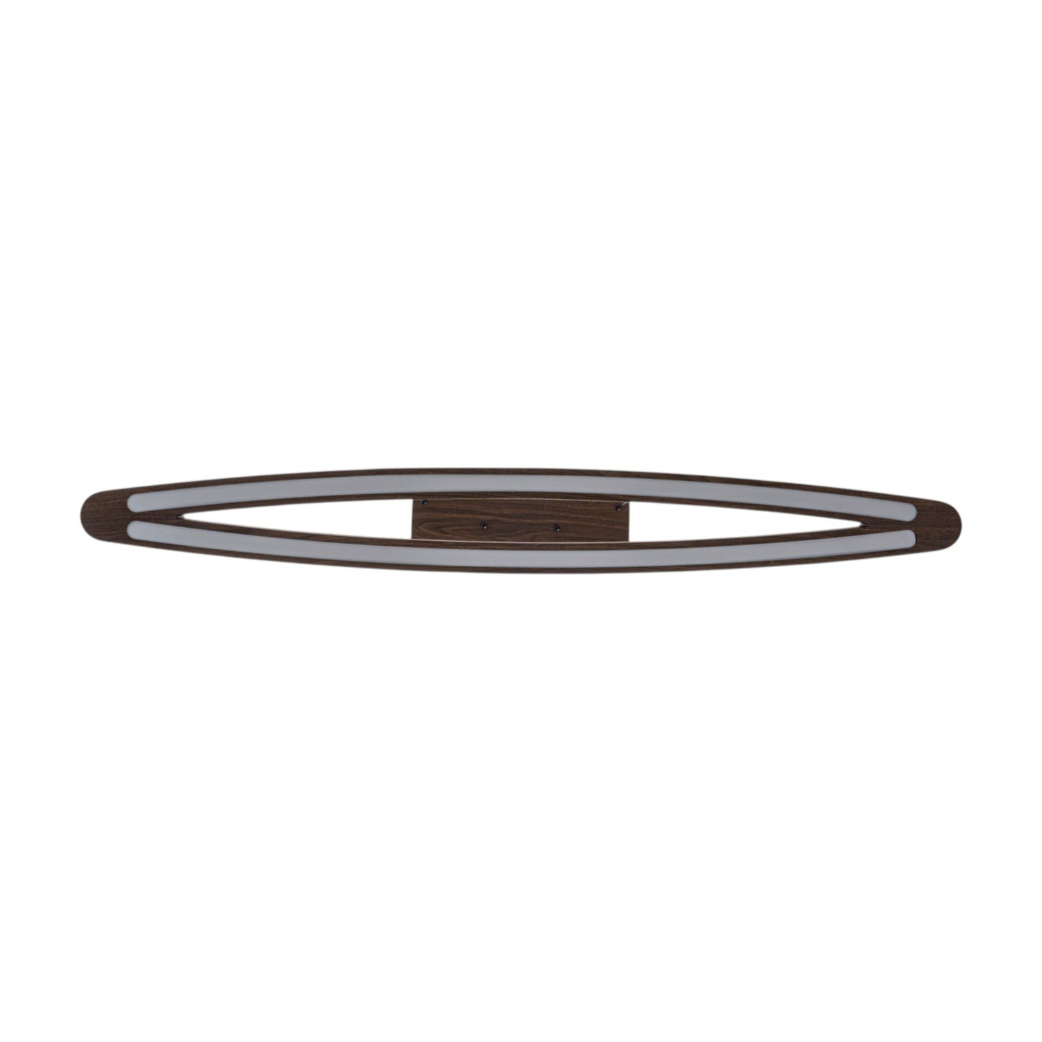 Glowlings 2-Light Minimalist Natural Wood Walnut Finish Linear LED Pendant Light Dining Room Chandelier