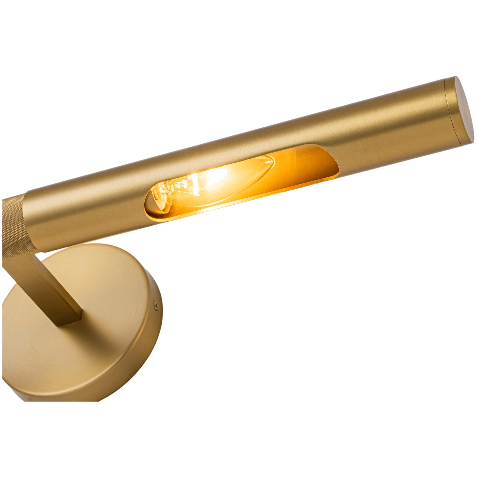 Glowlings 2-Light Modern 360° Rotated Brushed Brass Linear Wall Sconce Picture Light