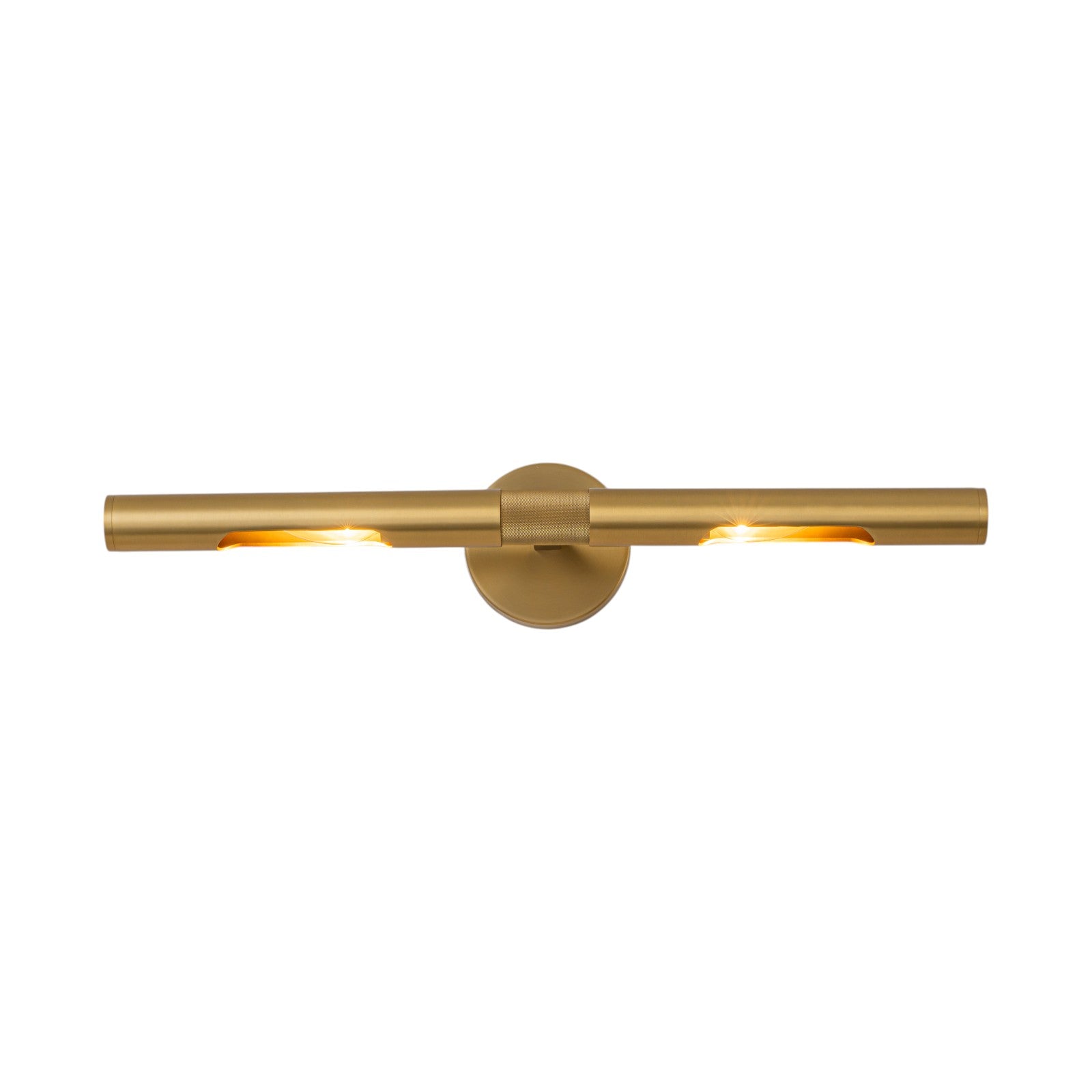 Glowlings 2-Light Modern 360° Rotated Brushed Brass Linear Wall Sconce Picture Light