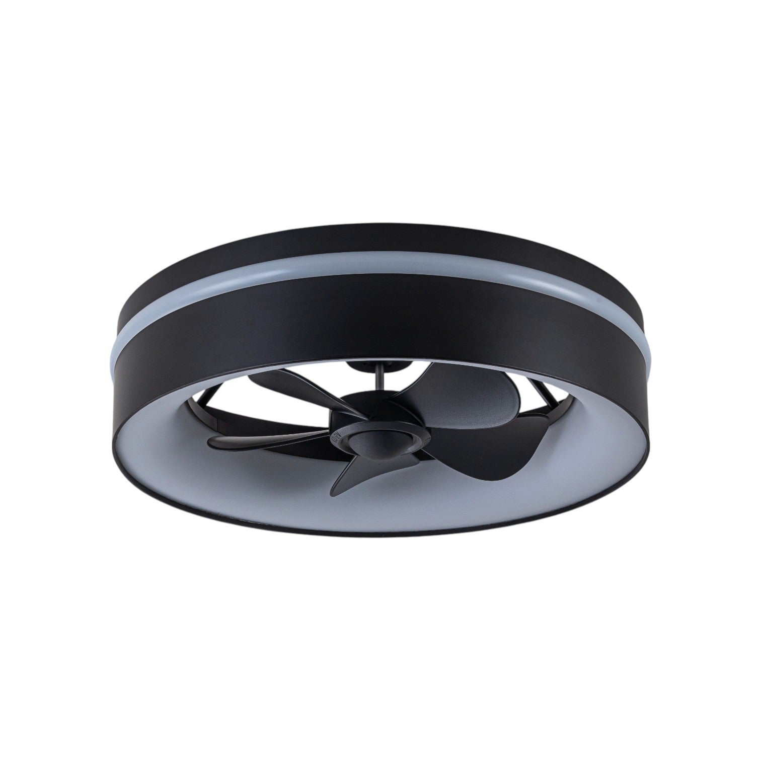 Glowlings 2-Light Modern Black Round RGB Smart LED 3CCT Dimmable Ceiling Fan with Light