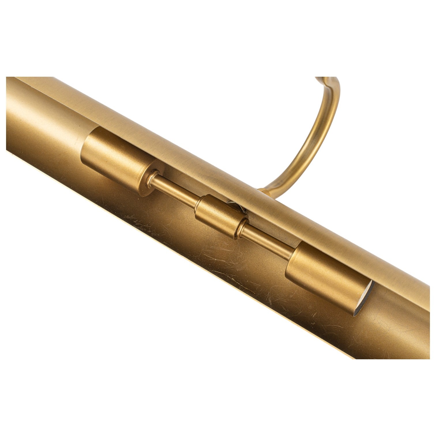 Glowlings 2-Light Modern Brass Linear Picture Light Wall Sconce for Artwork & Gallery Display, Mid-Century Antique Gold Vanity Light