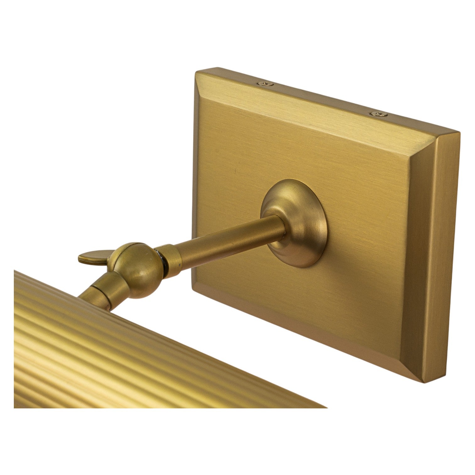Glowlings 2-Light Modern Brushed Brass Fluted Slim Linear Picture Light Picture Frame Wall Sconce