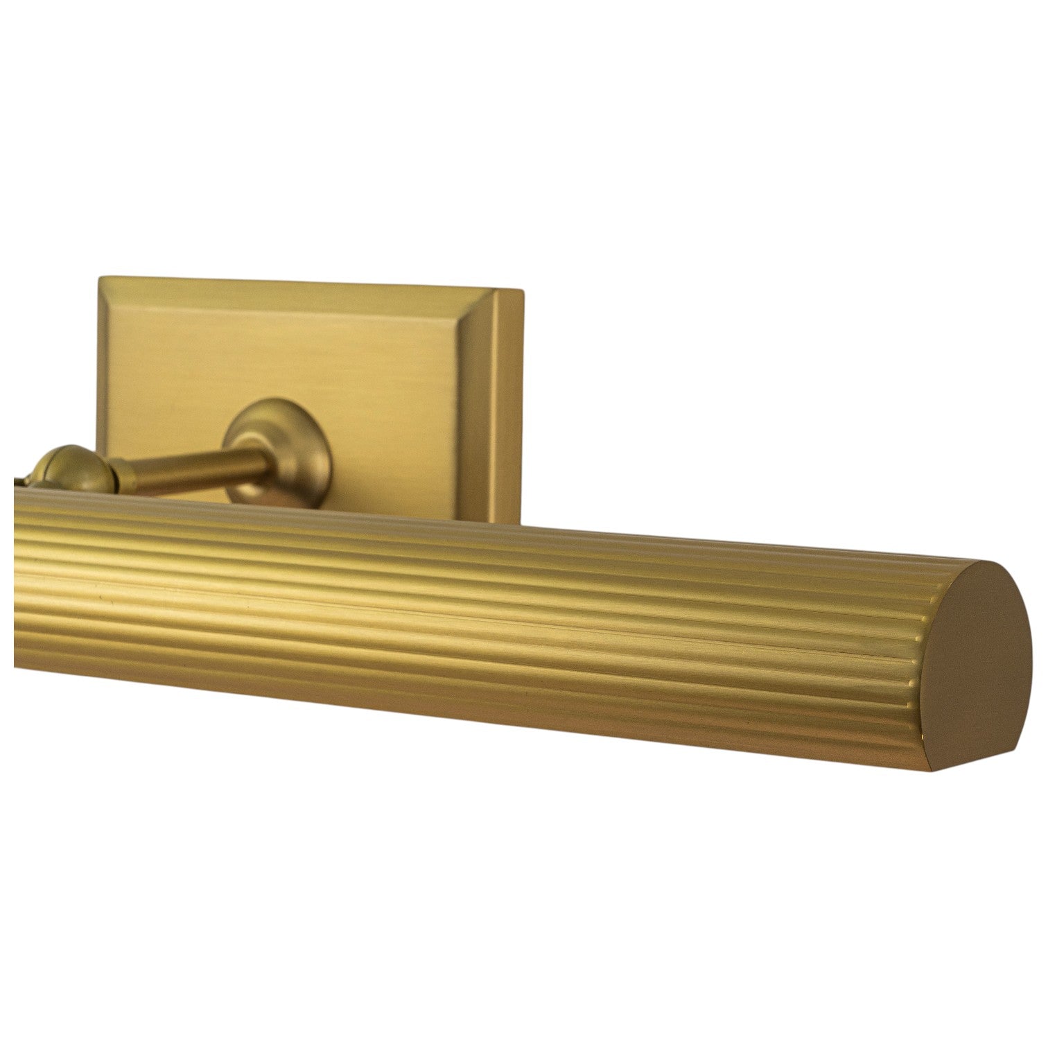 Glowlings 2-Light Modern Brushed Brass Fluted Slim Linear Picture Light Picture Frame Wall Sconce