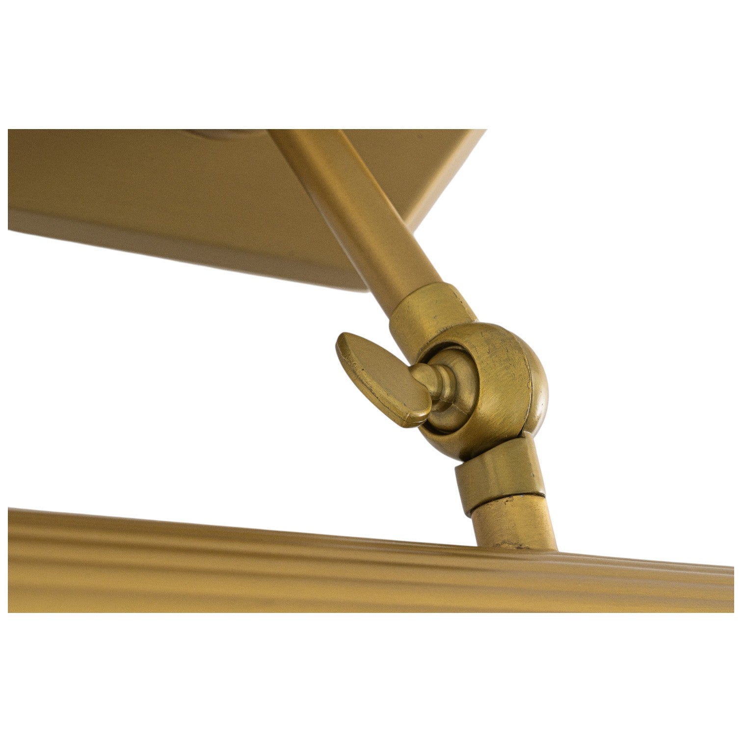 Glowlings 2-Light Modern Brushed Brass Fluted Slim Linear Picture Light Picture Frame Wall Sconce