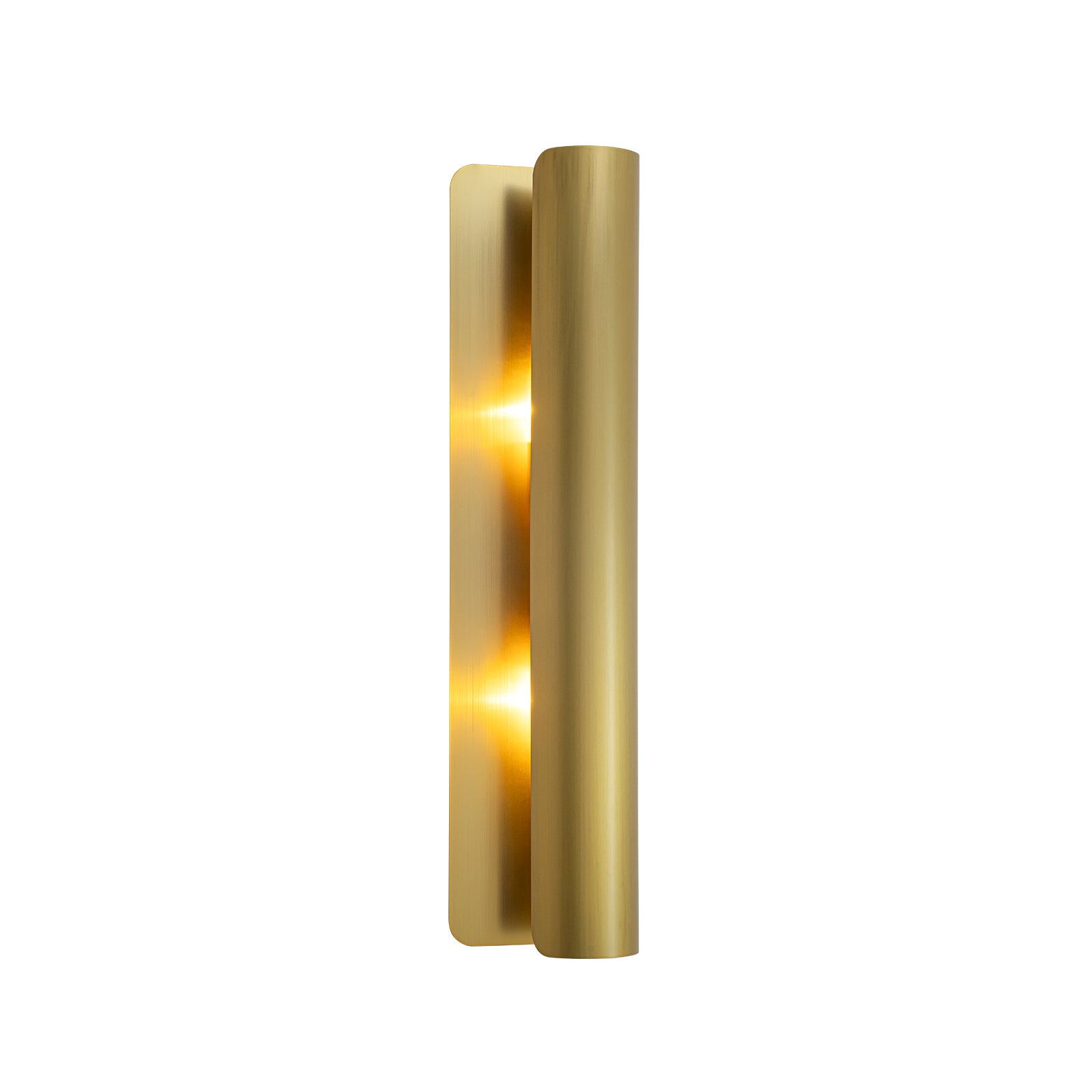 Glowlings 2-Light Modern Brushed Gold Linear Curved Metal Scroll Wall Sconce Picture Mirror Light Fixture