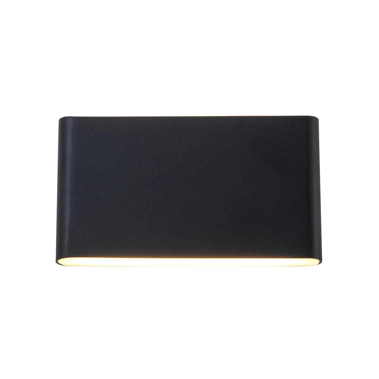 Glowlings 2-Light Modern 5"High Matte Black IP54 Rectangular LED Outdoor Wall Sconce