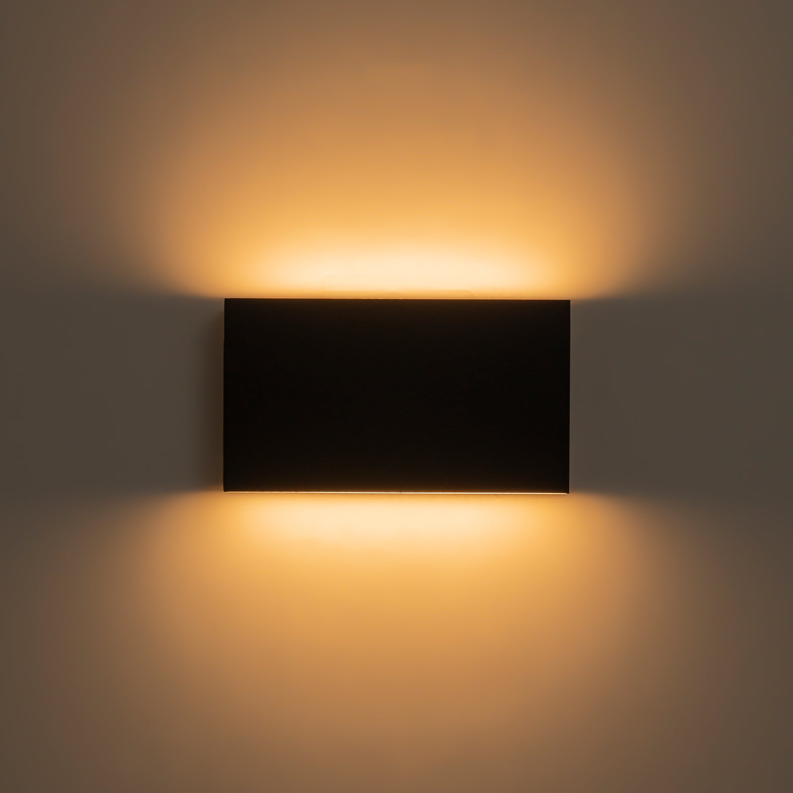 Glowlings 2-Light Modern 5"High Matte Black IP54 Rectangular LED Outdoor Wall Sconce