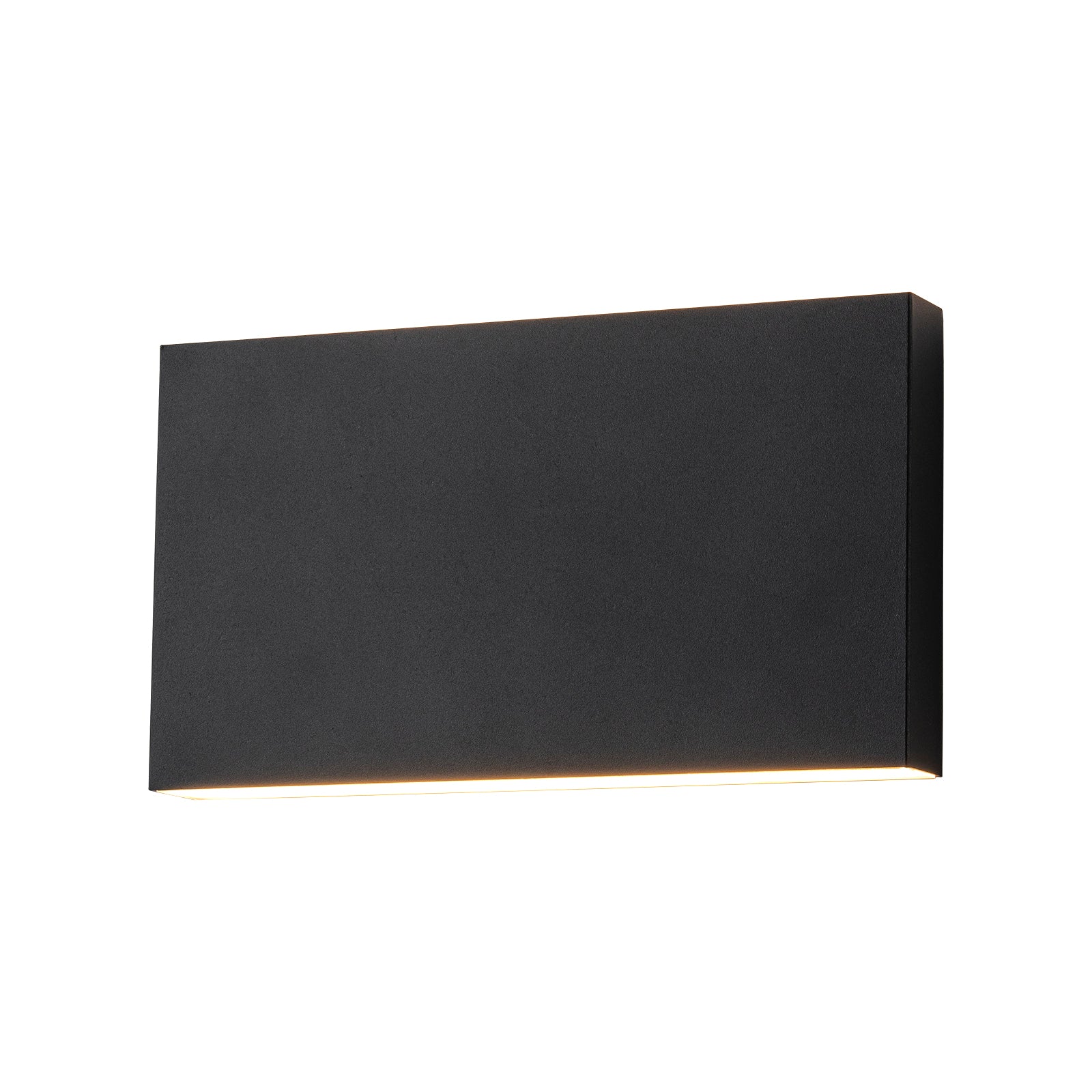 Glowlings 2-Light Modern 5"High Matte Black IP54 Rectangular LED Outdoor Wall Sconce