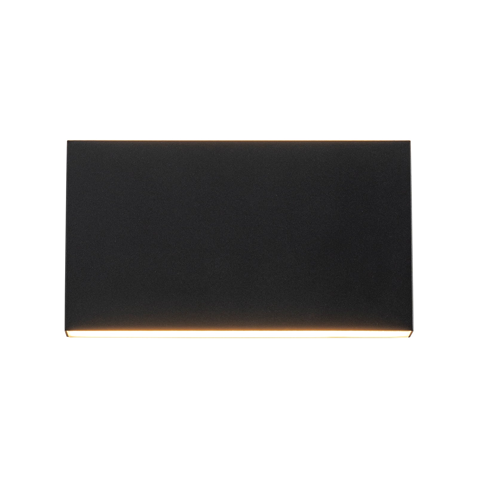 Glowlings 2-Light Modern 5"High Matte Black IP54 Rectangular LED Outdoor Wall Sconce
