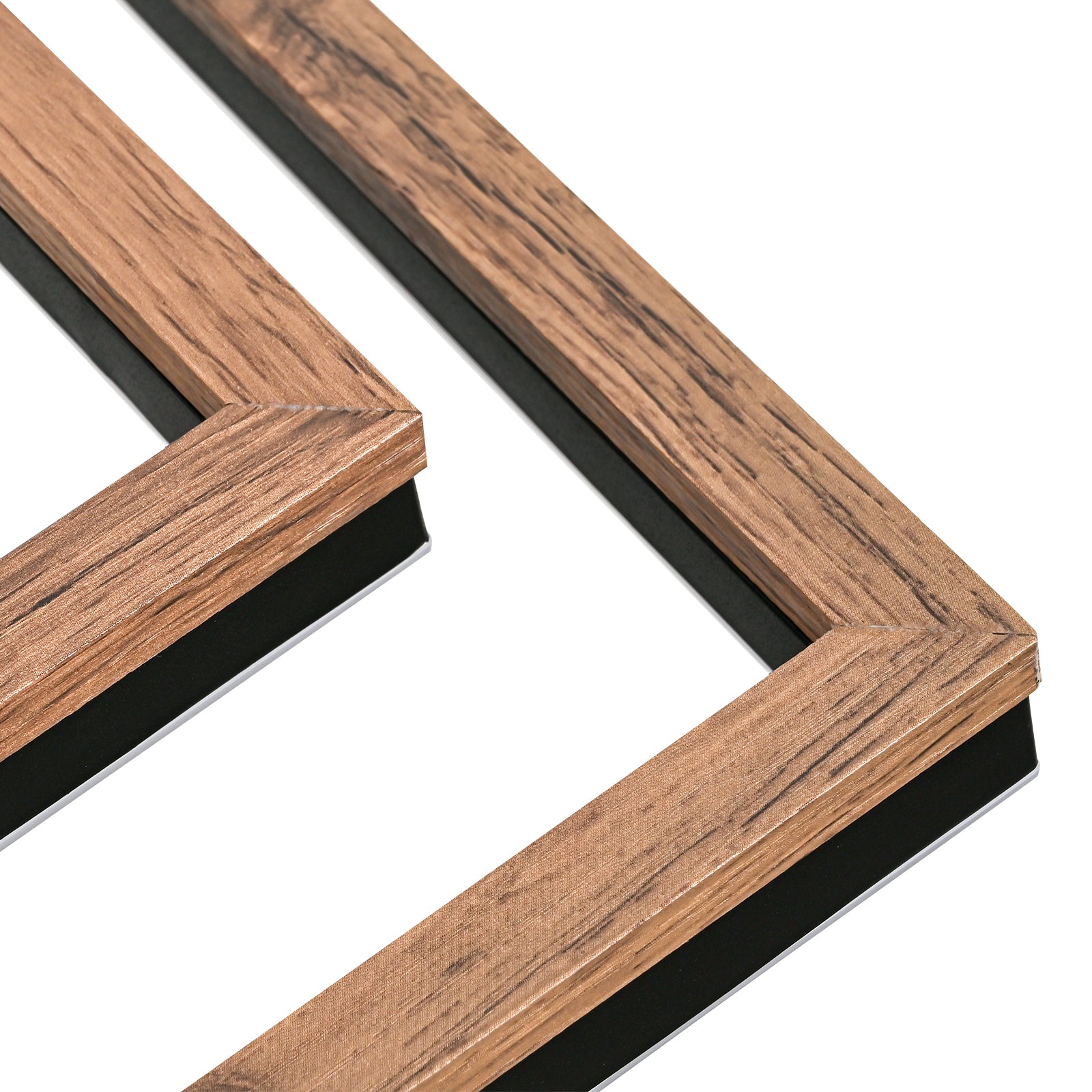 Glowlings 2-Light Modern Square Rotated 360° Integrated LED Wood Flush Mount Ceiling Light