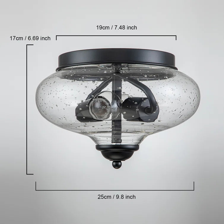 Glowlings 2-Light Modern Seed Clear Glass Flush Mount