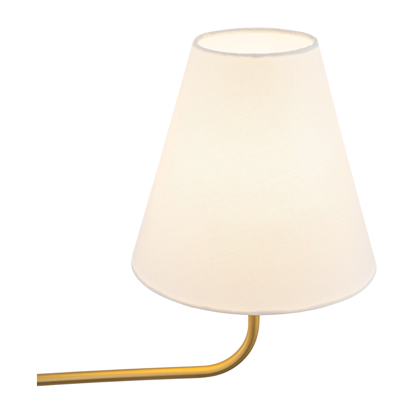 Glowlings 2-Light Traditional 48"Wide Large Aged Brass Cone White Fabric Linear Pendant Light