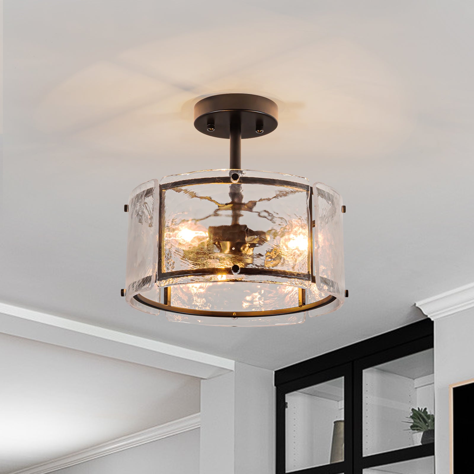 Semi Flush Mount Led Office Ceiling Light Fixtures Glowlings