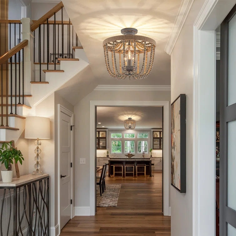 Statement flush mount lighting top