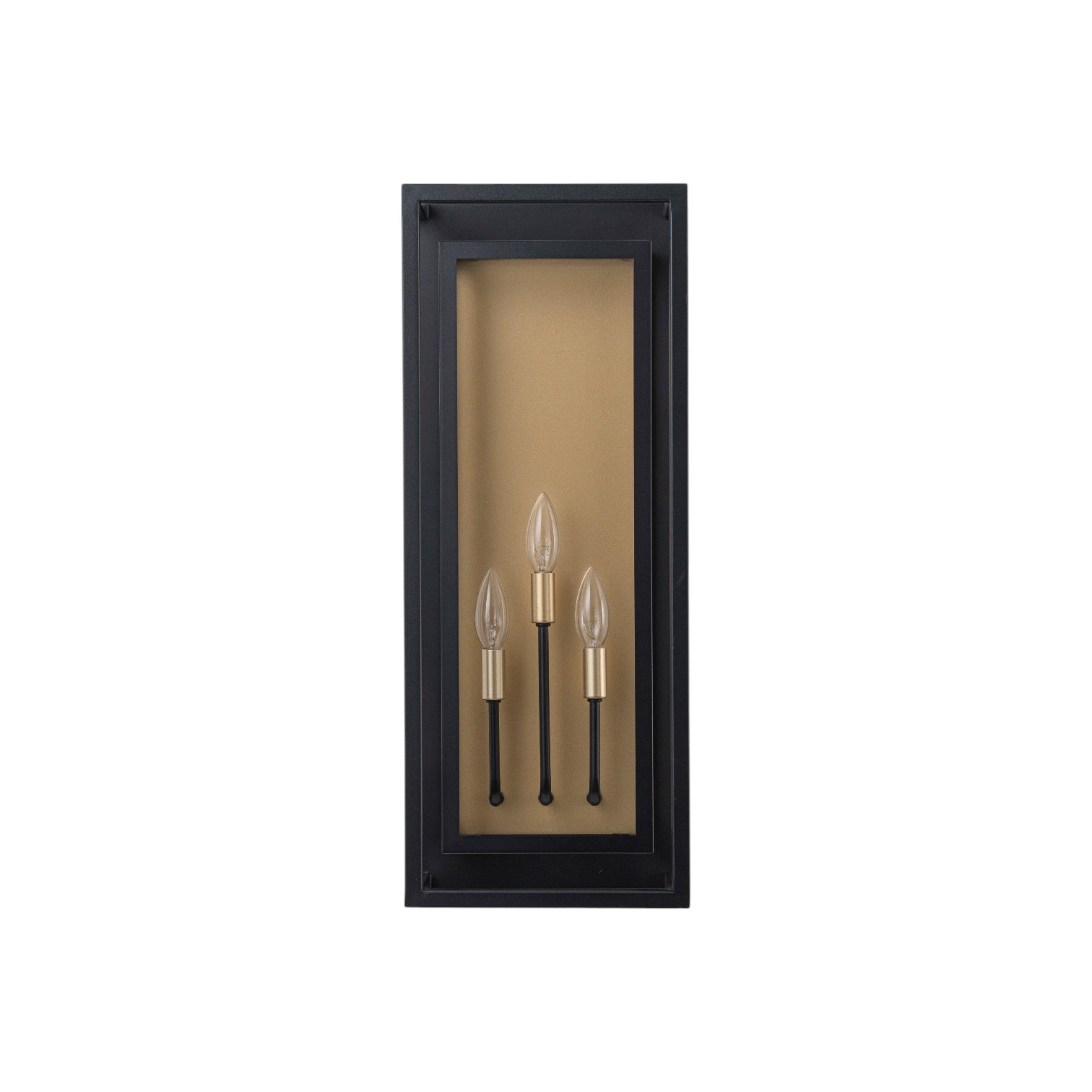 Glowlings 3-Light Industrial 25"High IP23 Candle Wall Lantern with Clear Glass Outdoor Wall Sconce