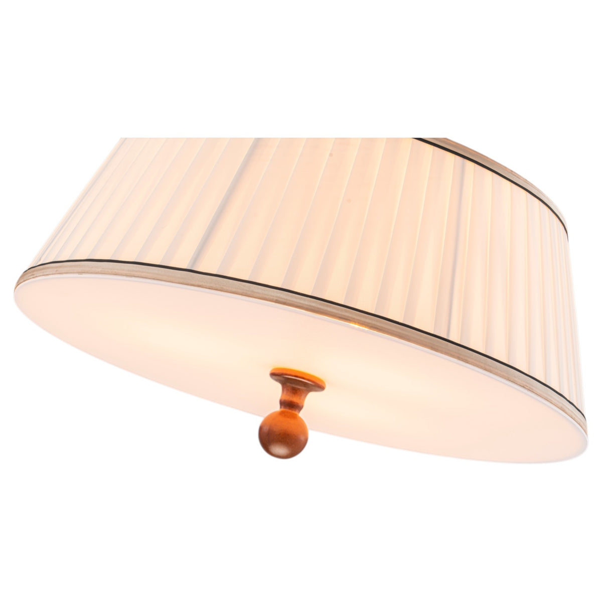 Glowlings 3-Light Mid-Century Modern Brass Drum Pendant Light with Off-White Pleated Fabric Shade