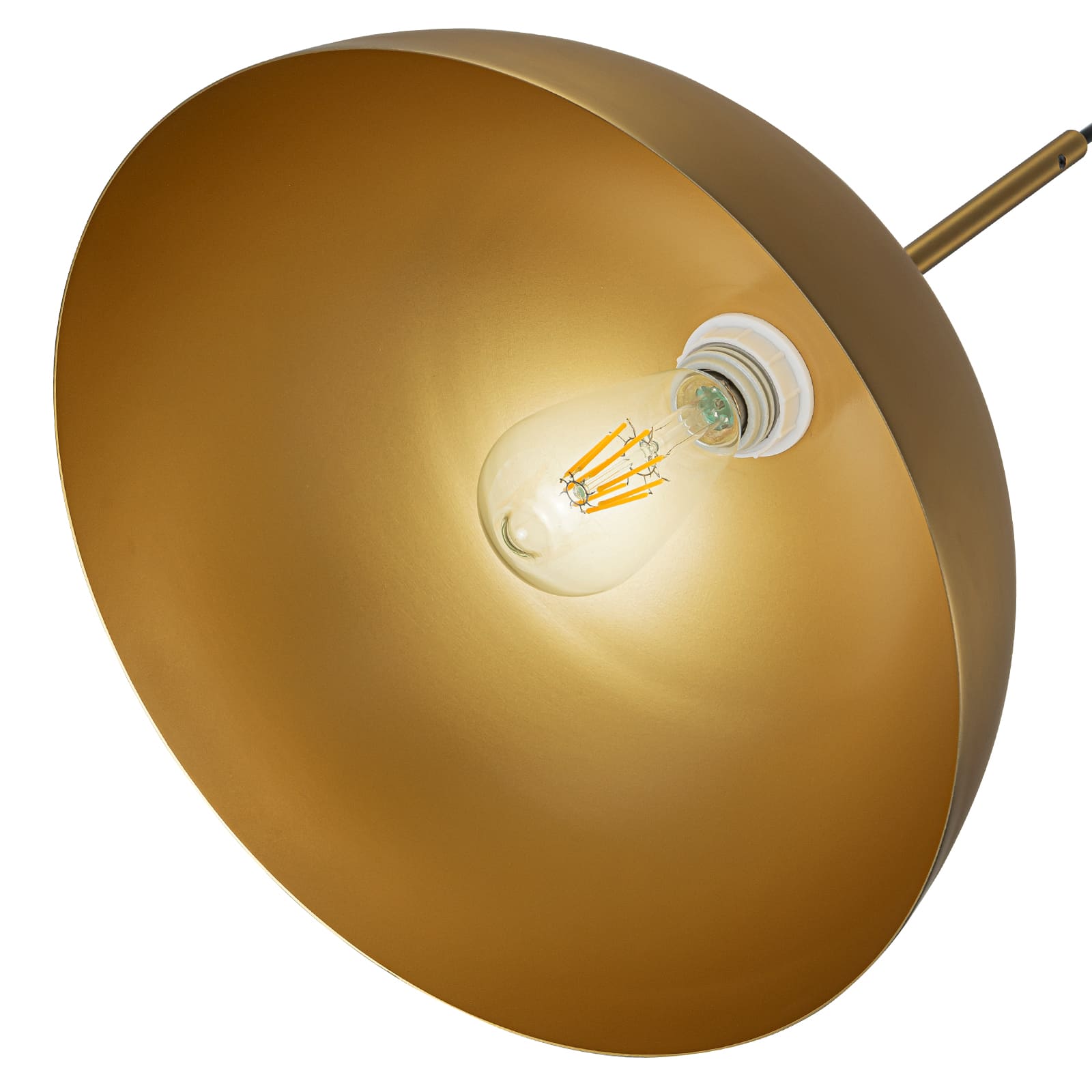 Glowlings 3-Light Modern 53"Wide Oversized Linear Brushed Brass Dome Pendant Light
