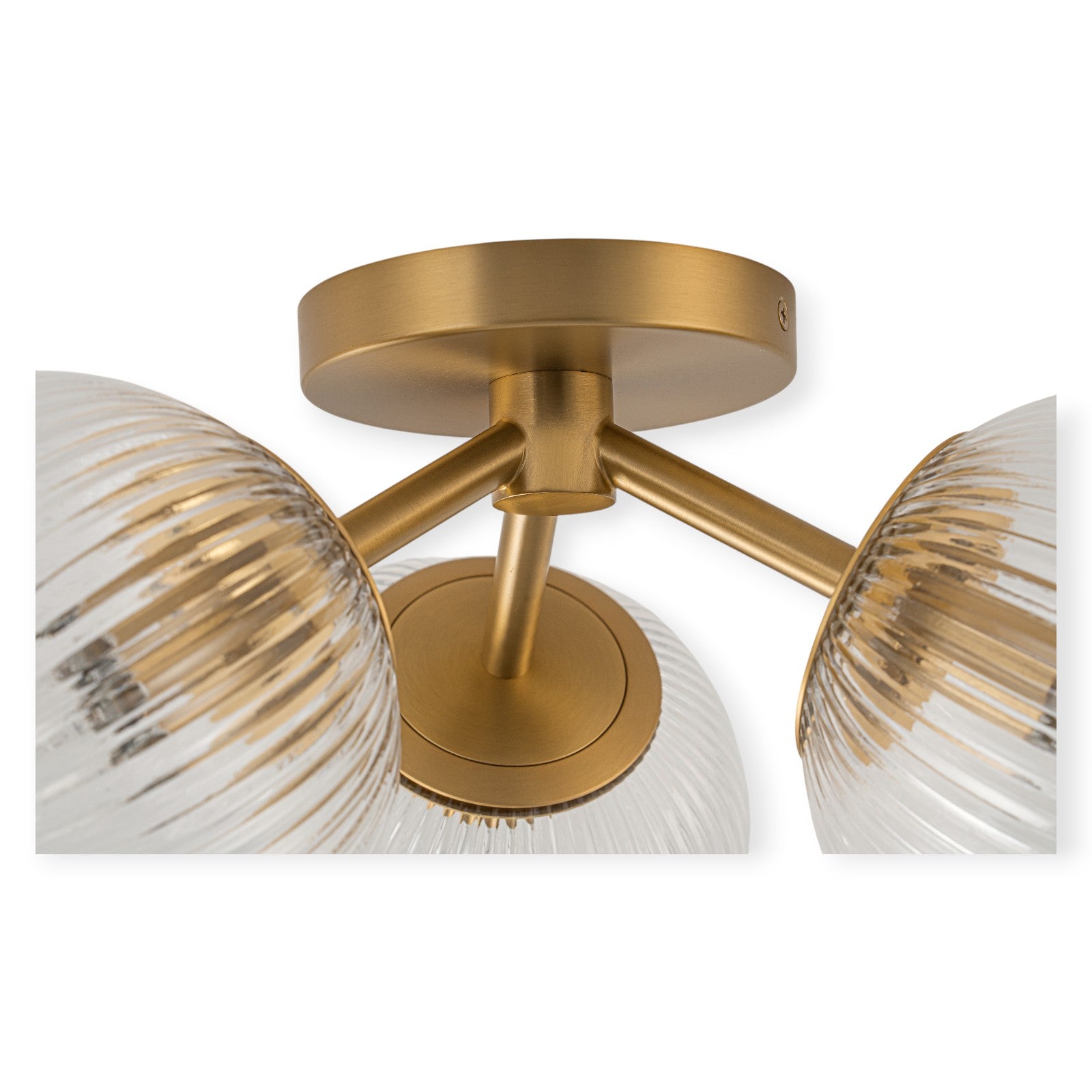 Glowlings 3-Light Modern 18"Wide Globe Glass Sputnik Semi-Flush Mount Ceiling Light