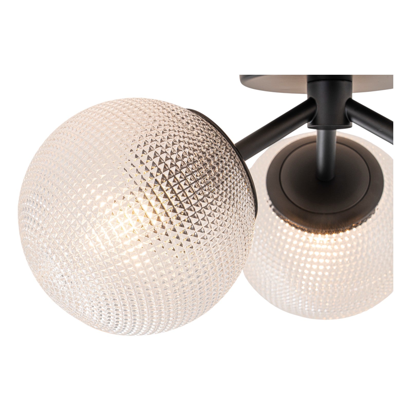 Glowlings 3-Light Modern 18"Wide Globe Glass Sputnik Semi-Flush Mount Ceiling Light