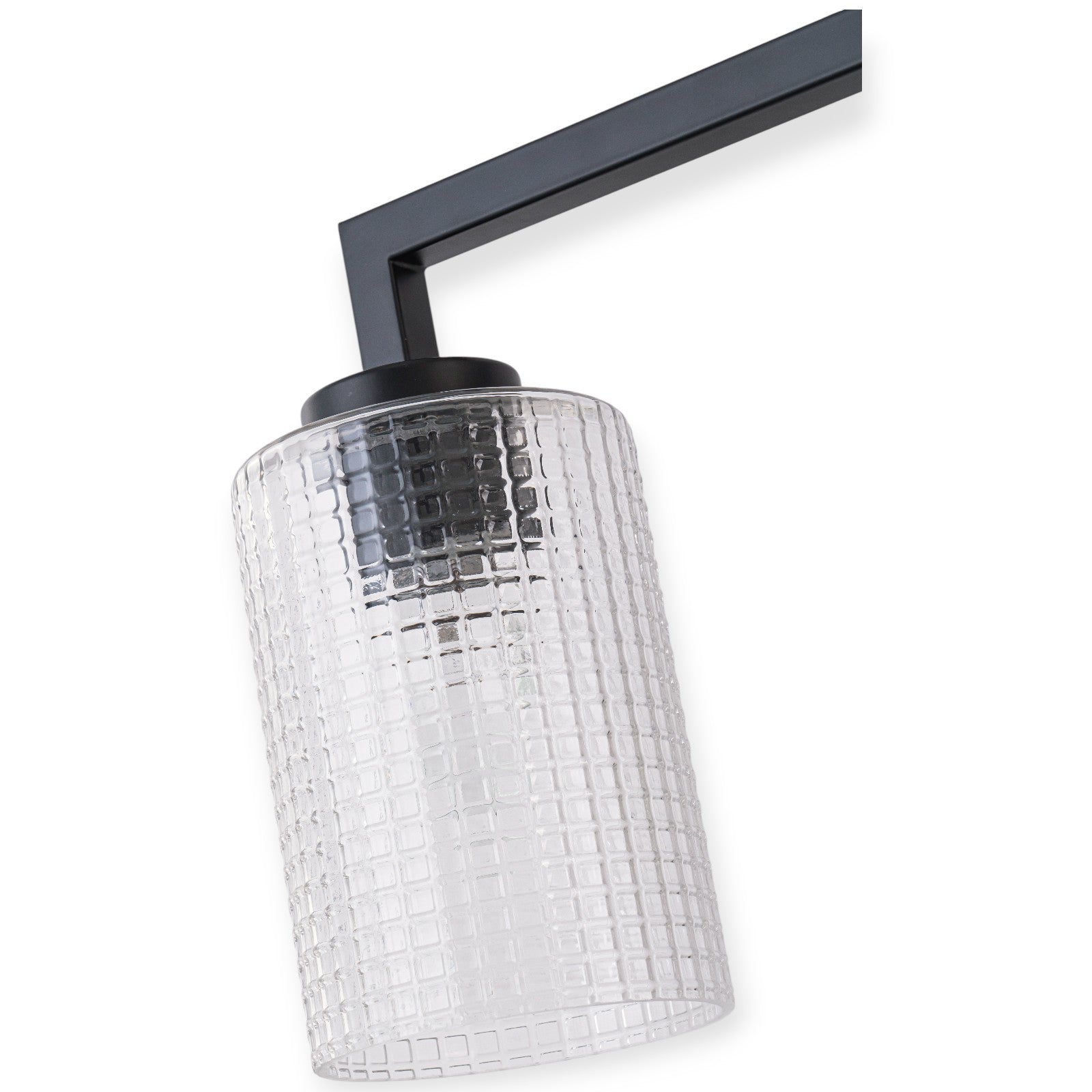 Glowlings 3/4-Light Modern Patterned Textured Glass Cylinder Bathroom Vanity Light Wall Sconce for Mirror Cabinet