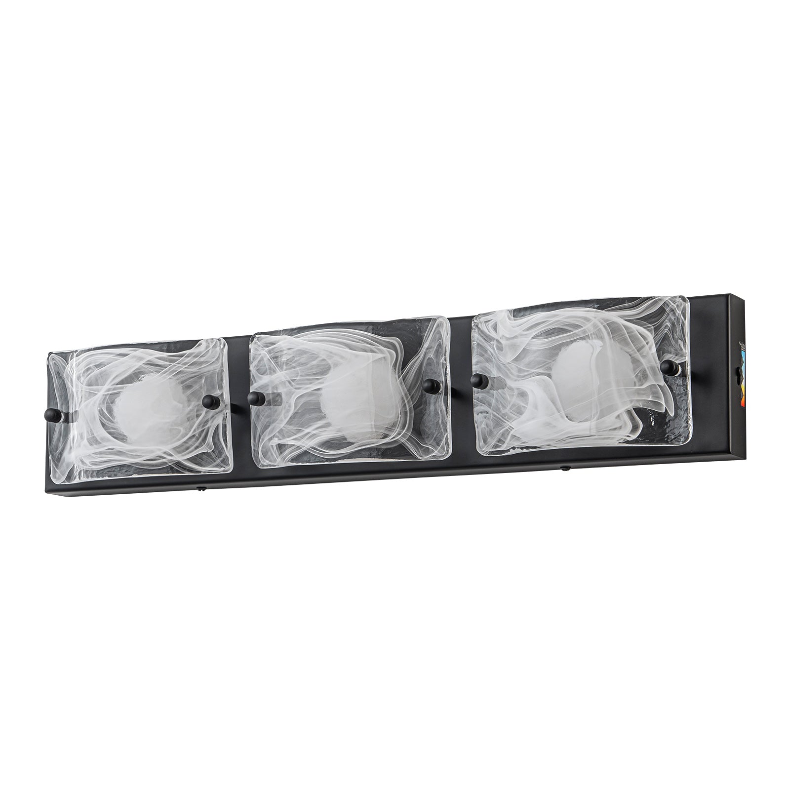 Glowlings 3/4-Light Modern LED Cloud Glass Bathroom Vanity Light Wall Sconce with DIP Dimmable